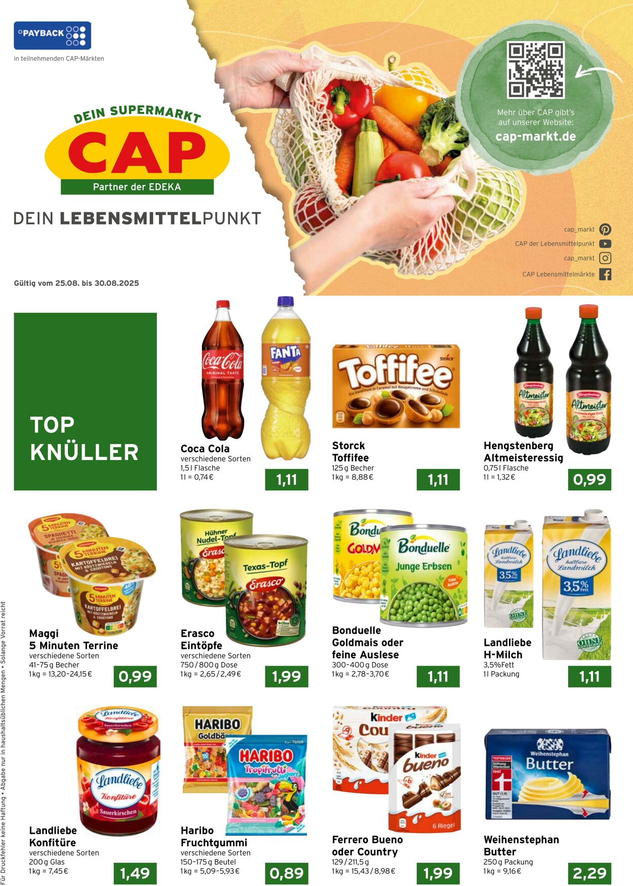 Prospekt CAP Markt 25.08.2025 - 30.08.2025