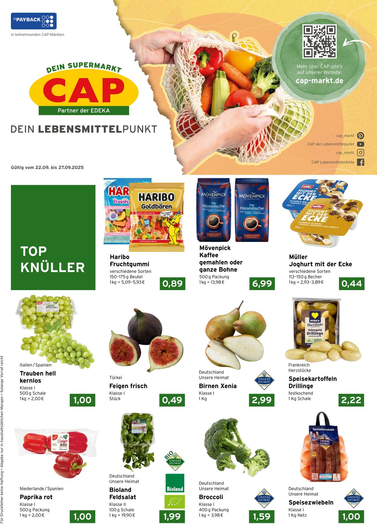 Prospekt CAP Markt 22.09.2025 - 27.09.2025