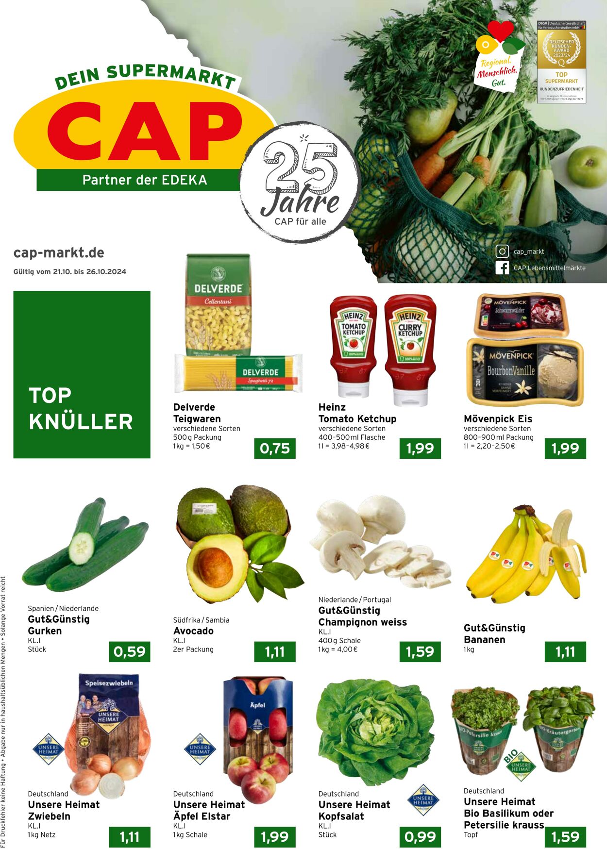 Prospekt CAP Markt 21.10.2024 - 26.10.2024