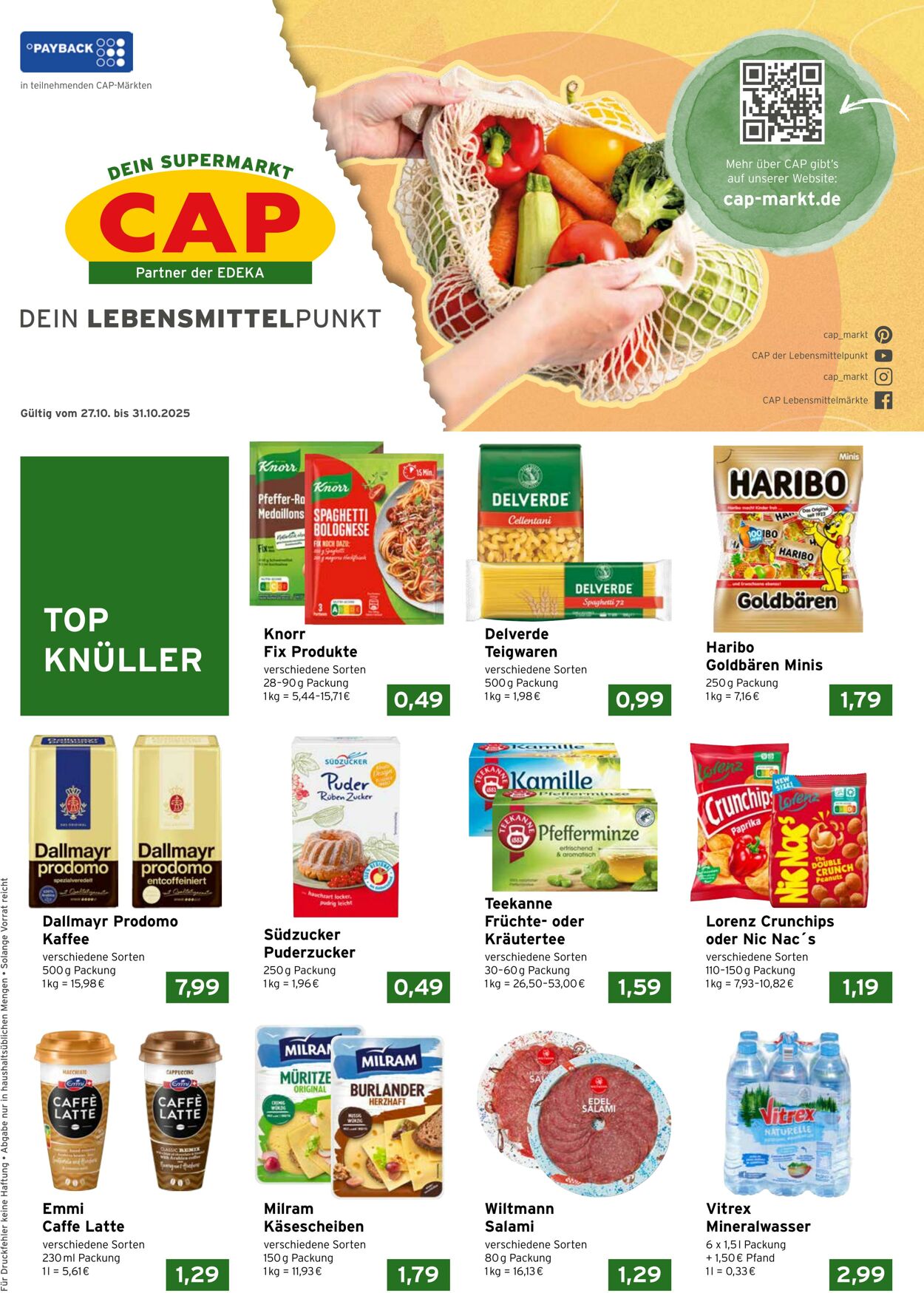 Prospekt CAP Markt 27.10.2025 - 31.10.2025