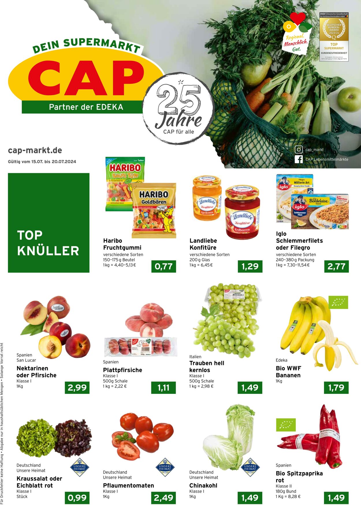 Prospekt CAP Markt 15.07.2024 - 20.07.2024