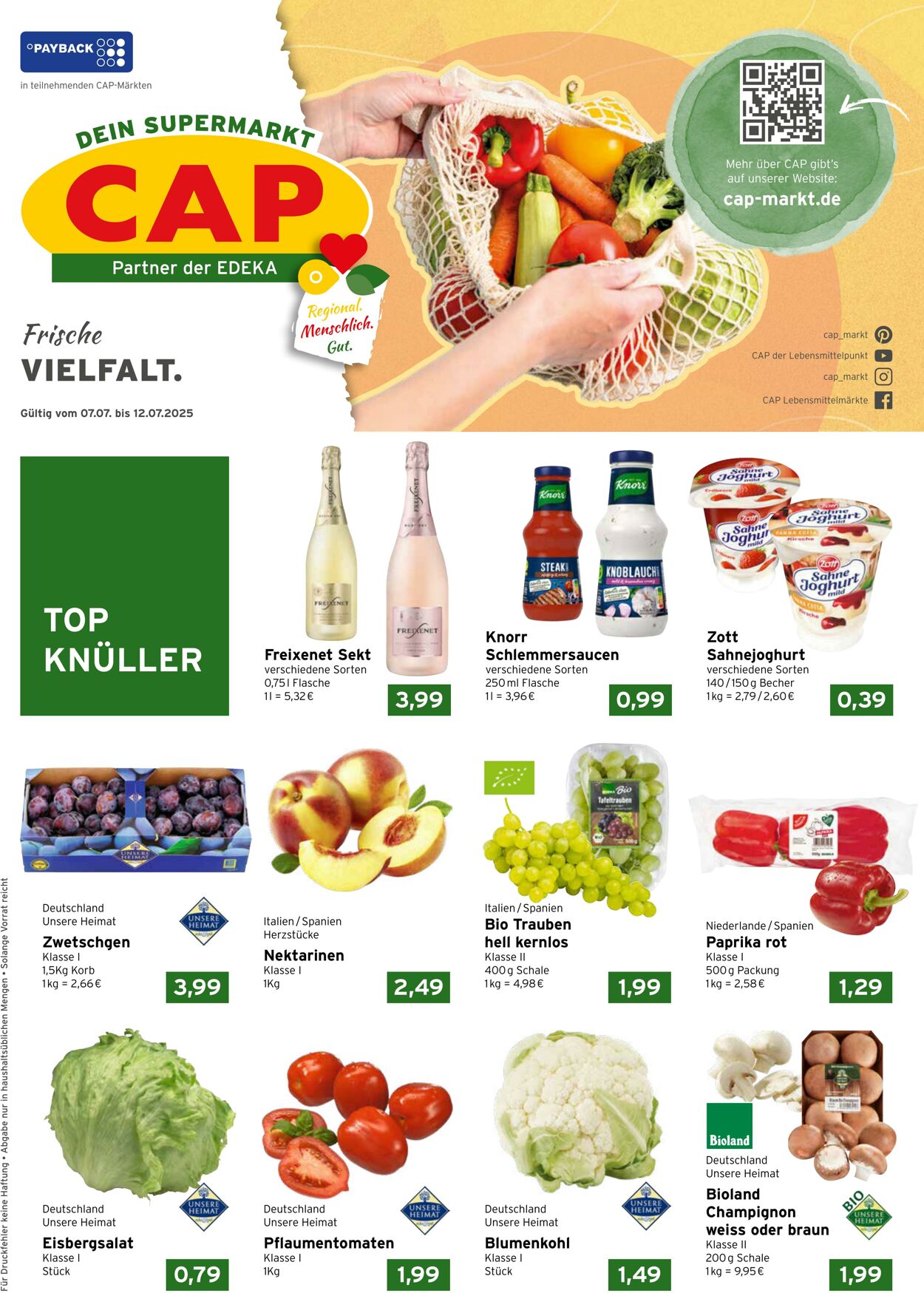 Prospekt CAP Markt 07.07.2025 - 12.07.2025