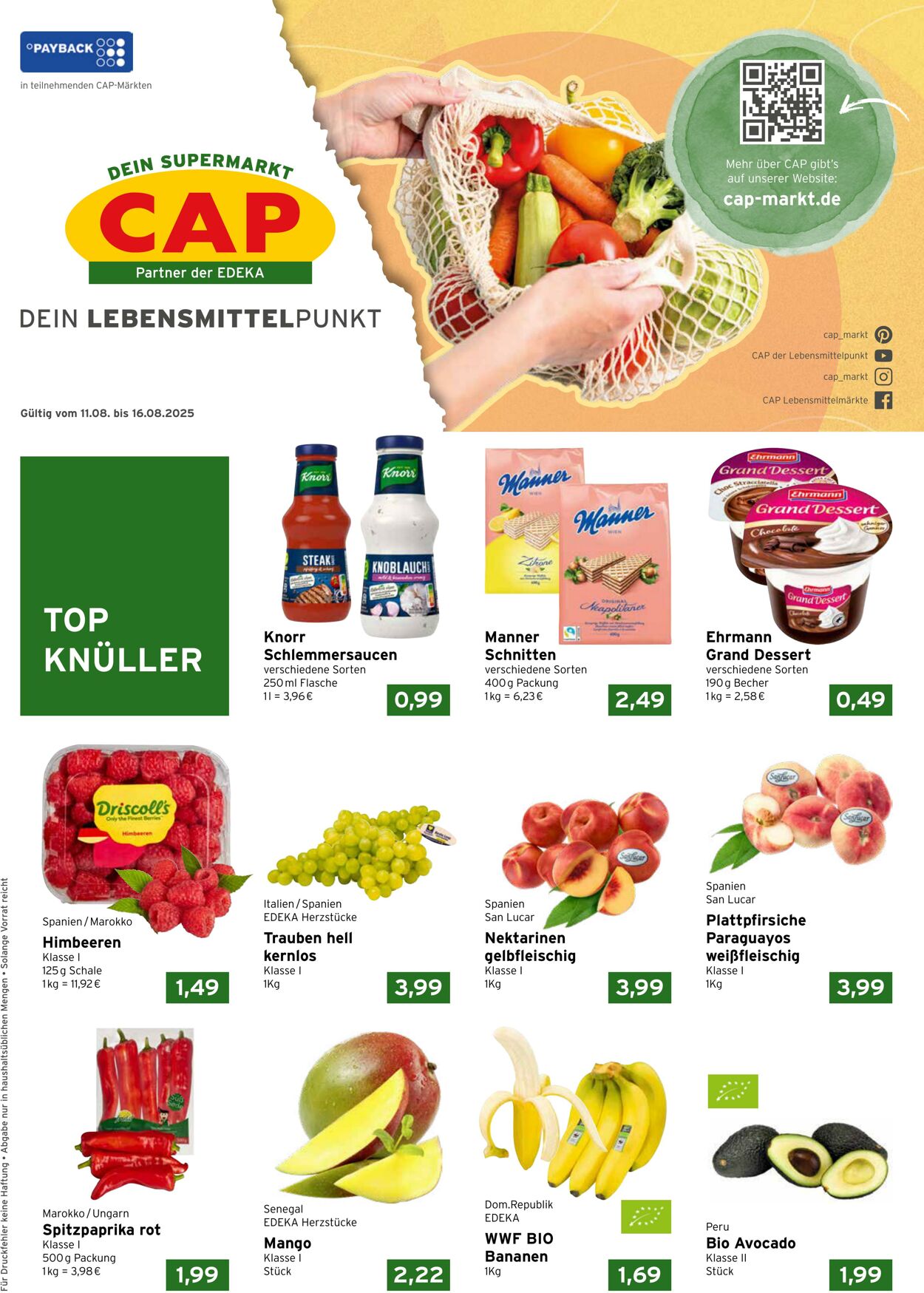 Prospekt CAP Markt 11.08.2025 - 16.08.2025
