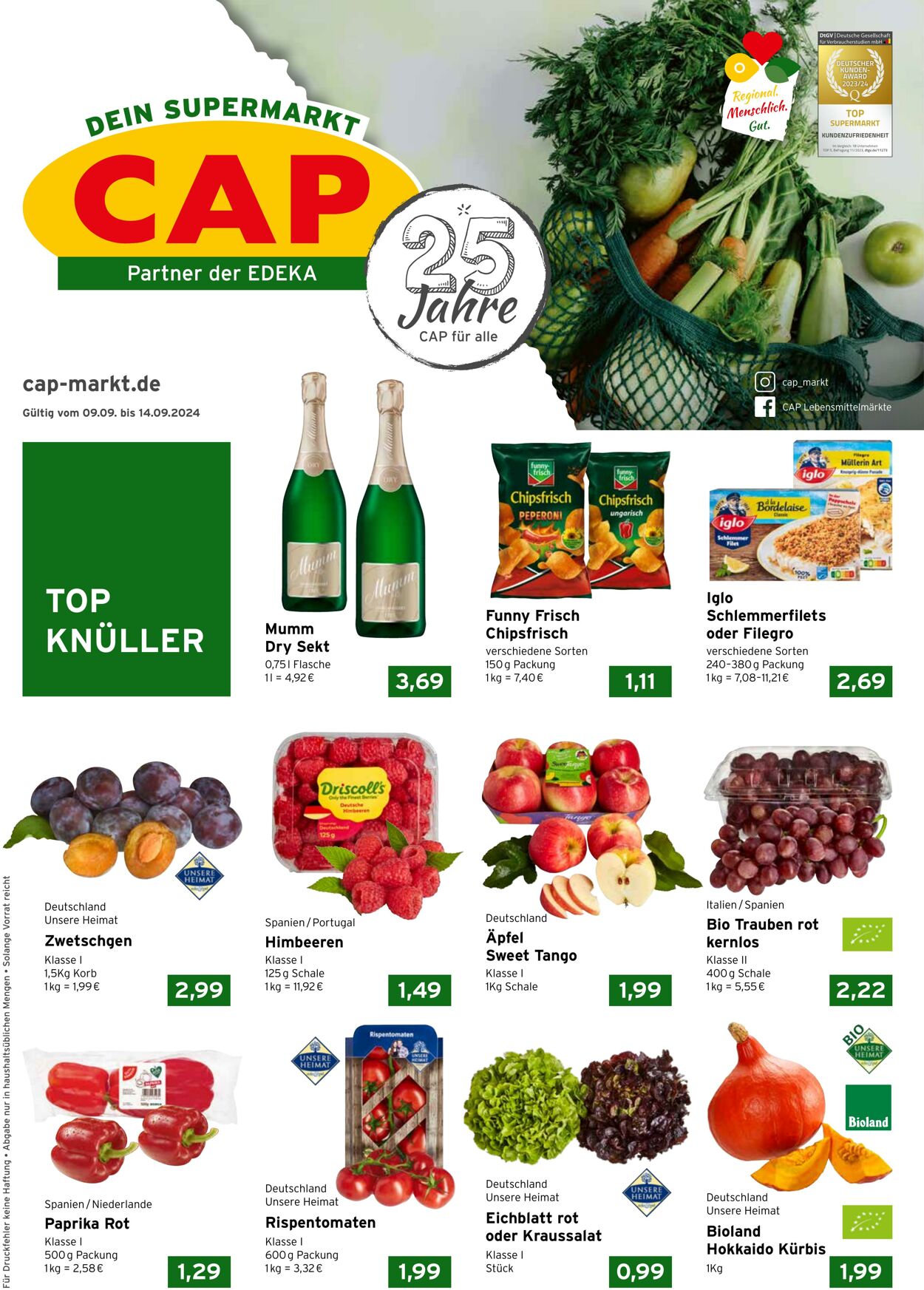 Prospekt CAP Markt 09.09.2024 - 14.09.2024