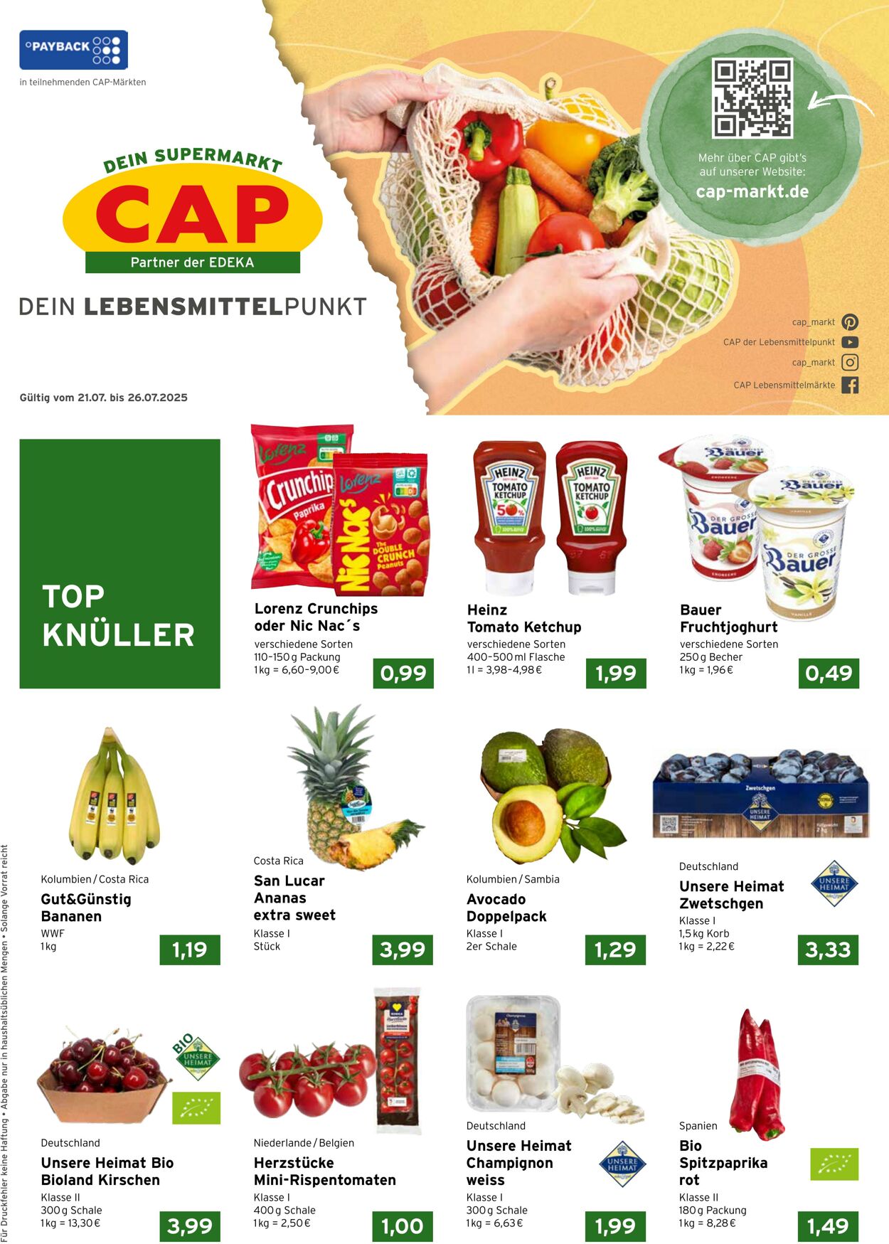Prospekt CAP Markt 21.07.2025 - 26.07.2025