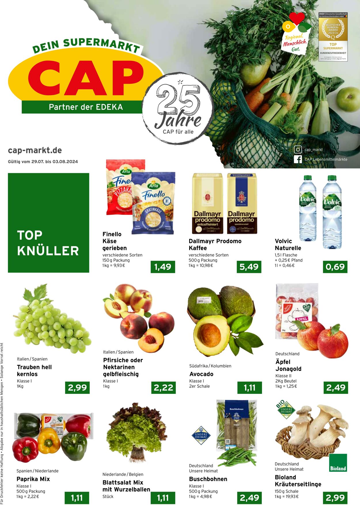 Prospekt CAP Markt 29.07.2024 - 03.08.2024