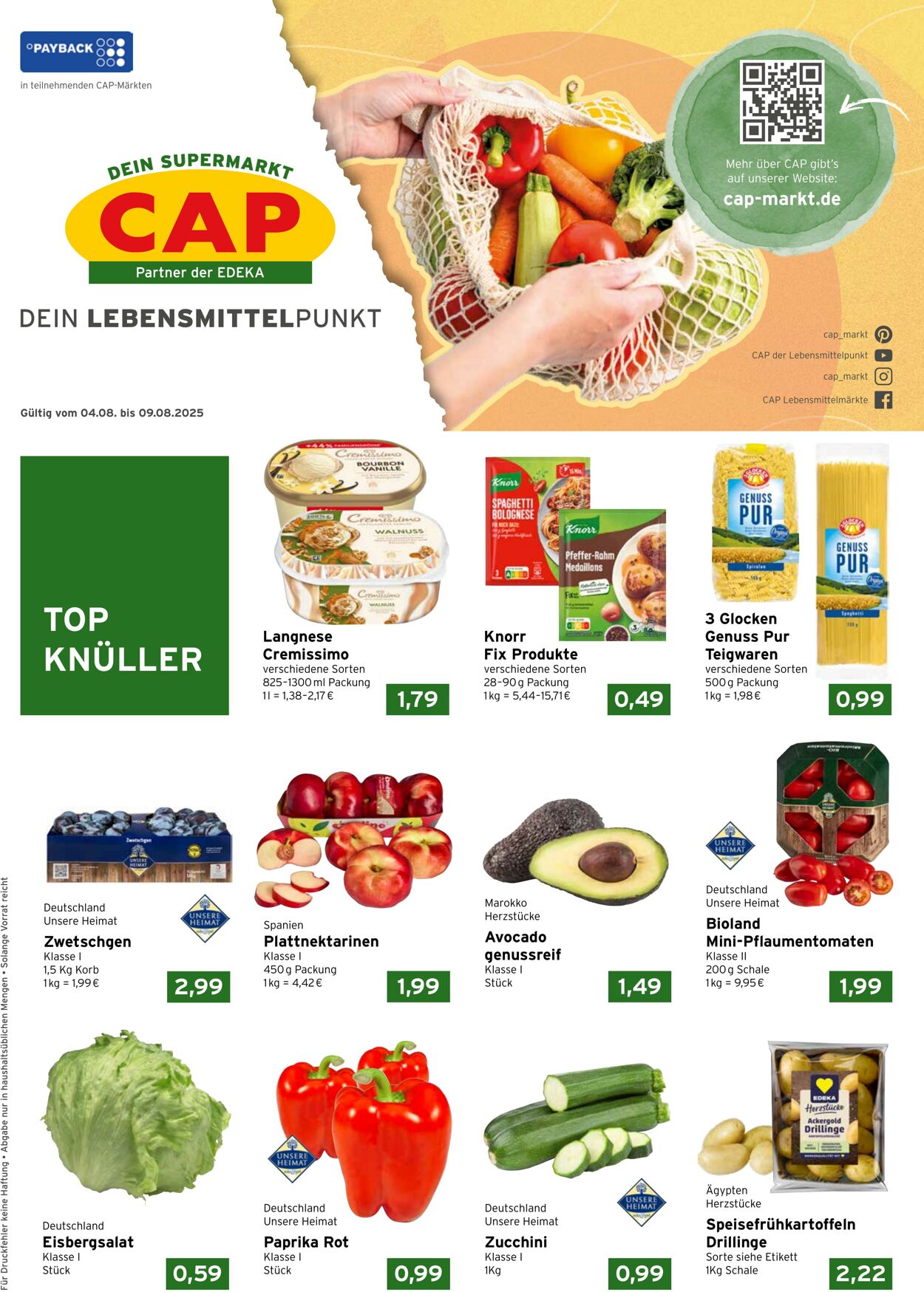 Prospekt CAP Markt 04.08.2025 - 09.08.2025