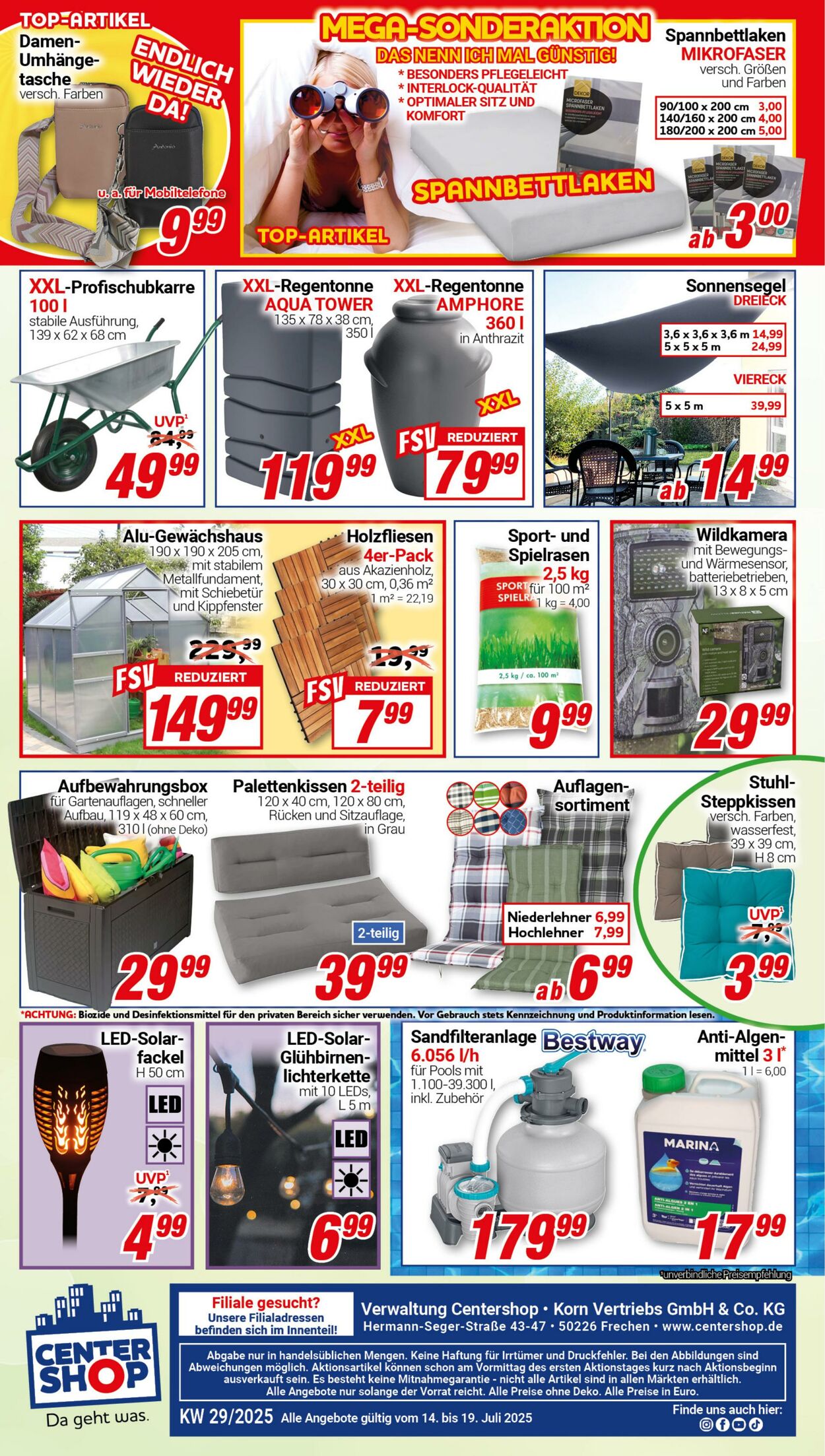 Prospekt CENTERSHOP 14.07.2025 - 19.07.2025
