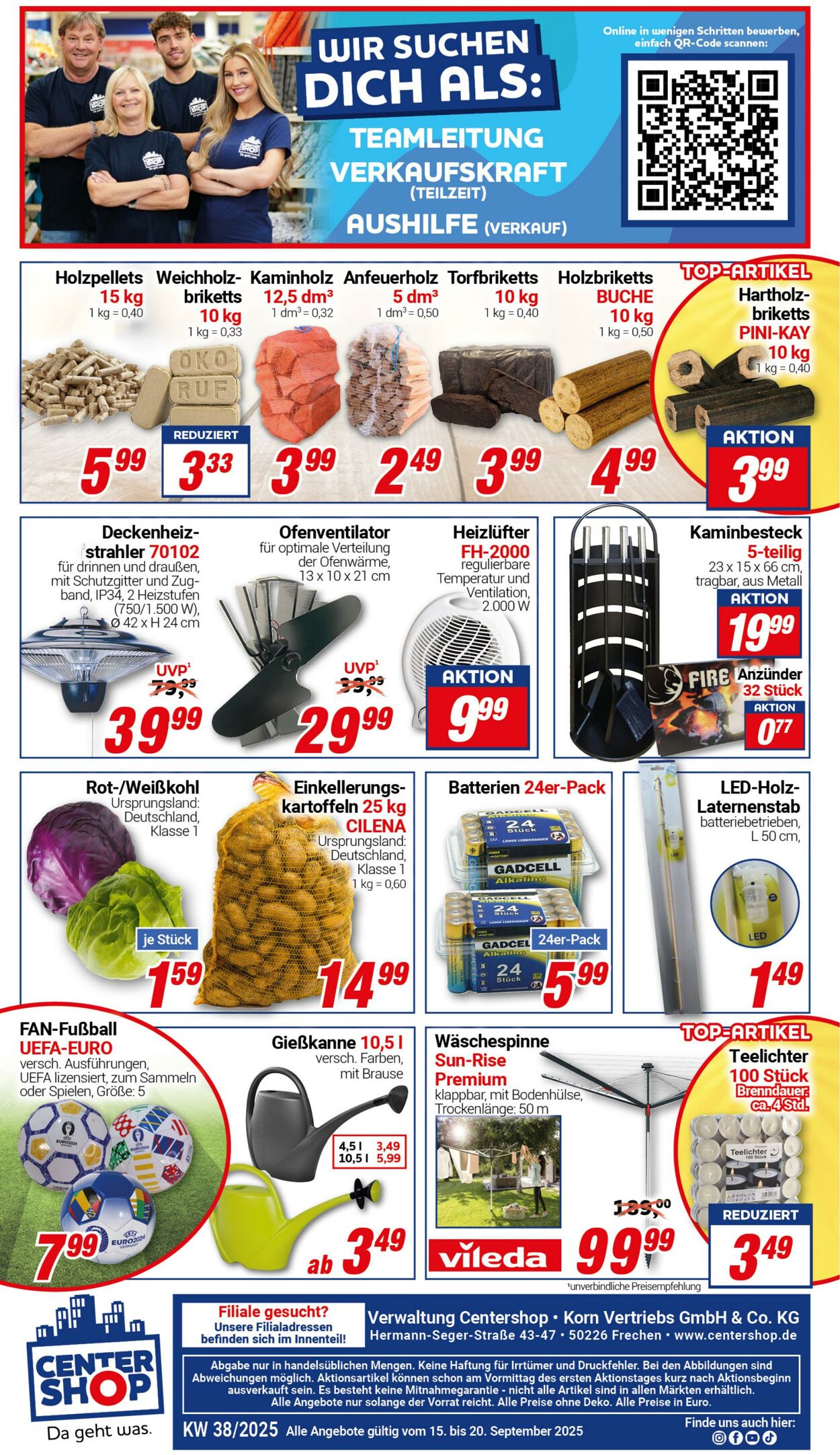 Prospekt CENTERSHOP 15.09.2025 - 20.09.2025