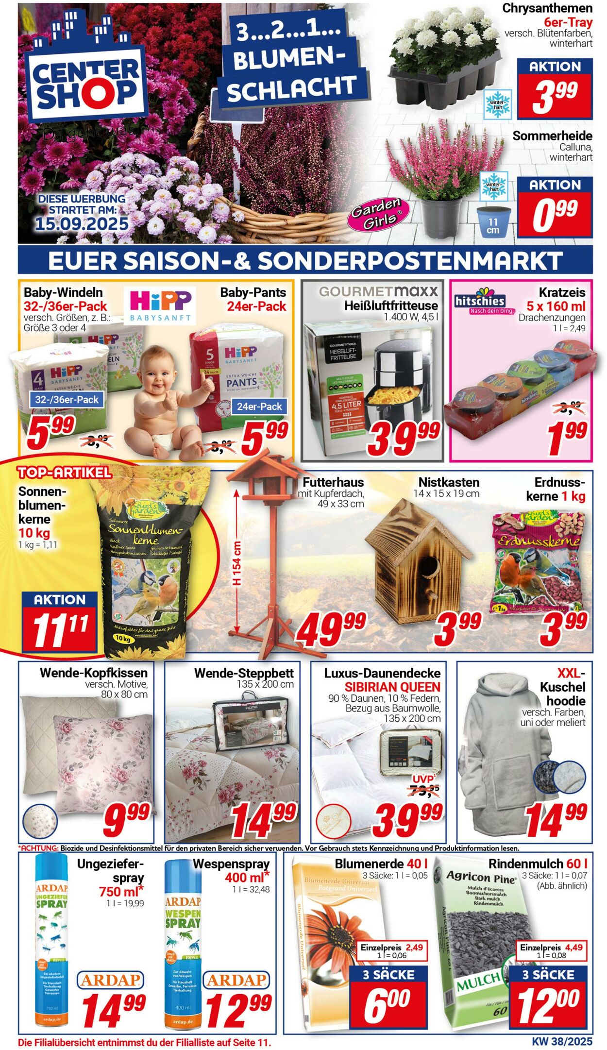 Prospekt CENTERSHOP 15.09.2025 - 20.09.2025
