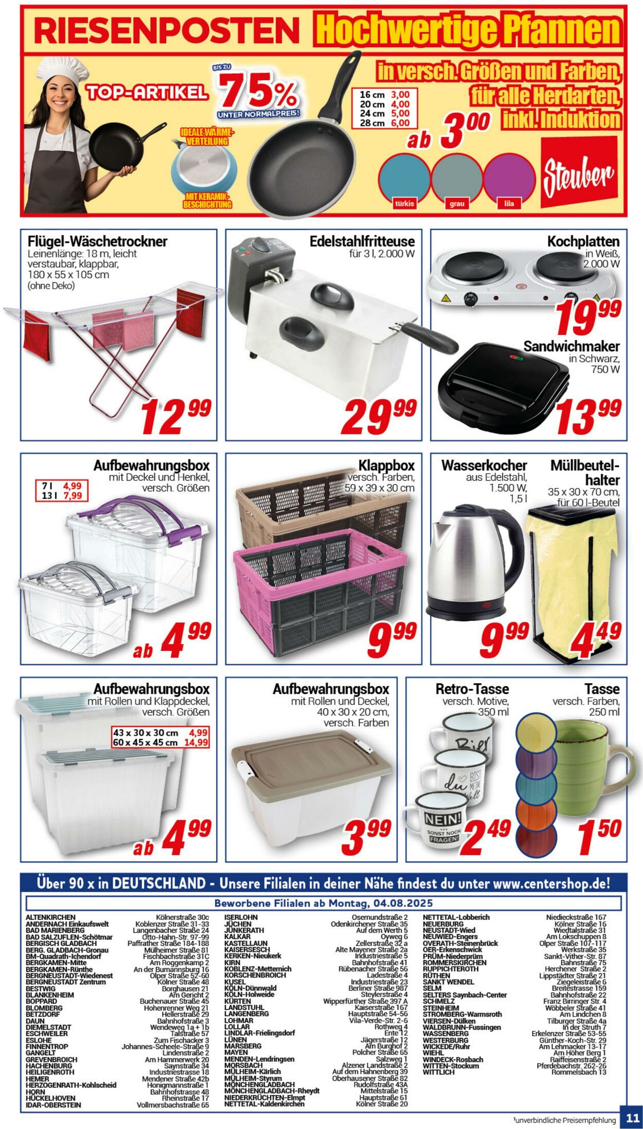 Prospekt CENTERSHOP 04.08.2025 - 09.08.2025