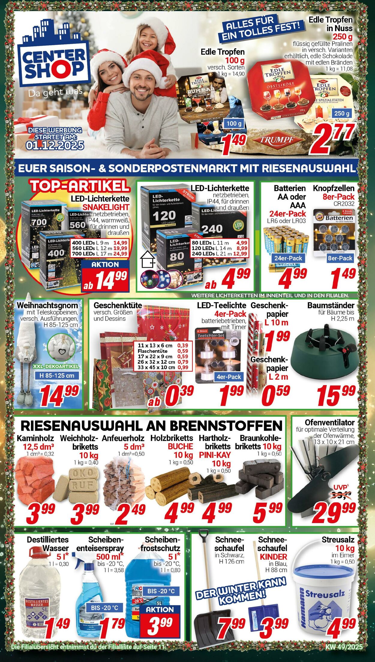 Prospekt CENTERSHOP 24.11.2025 - 29.11.2025