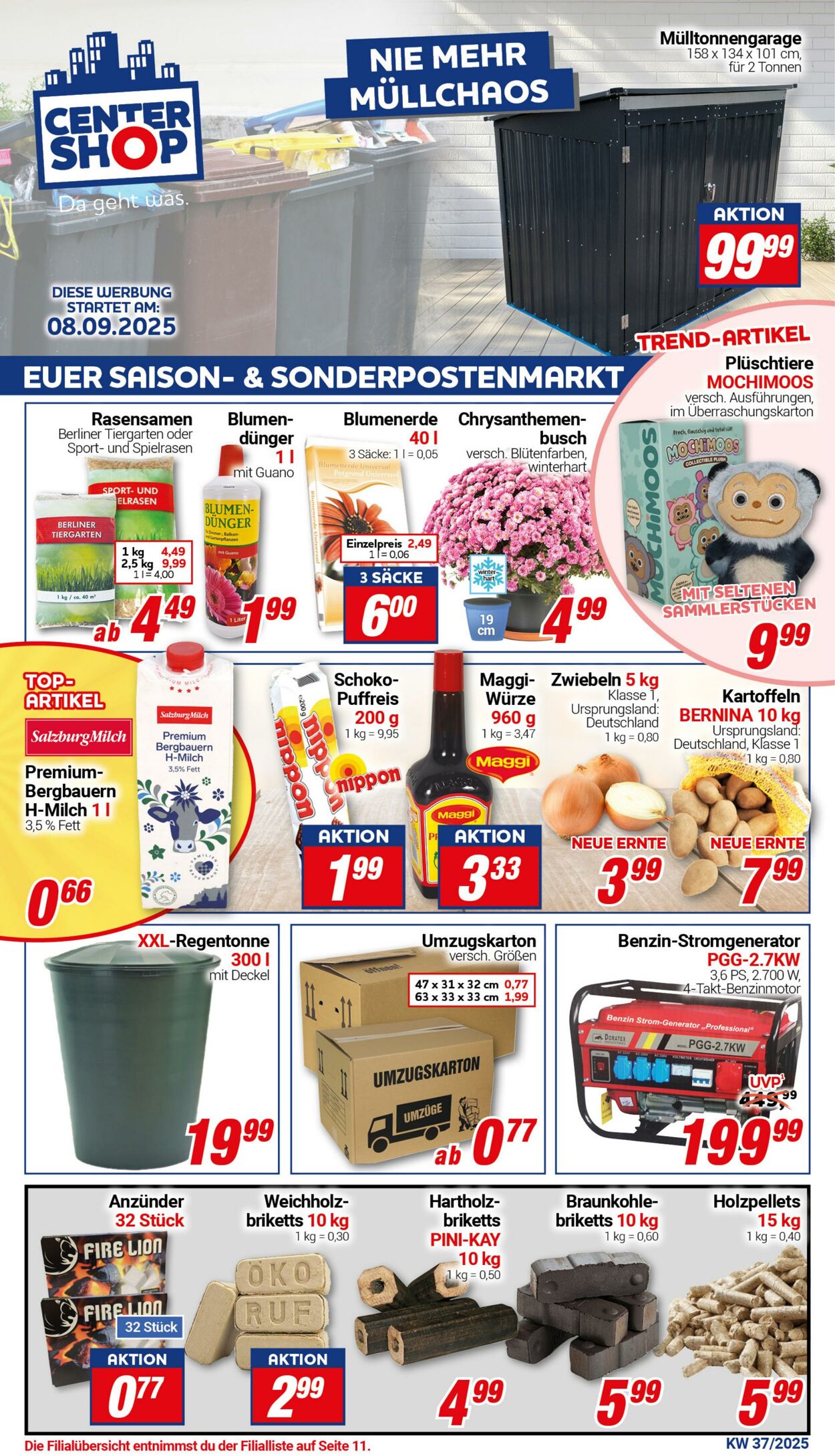 Prospekt CENTERSHOP 08.09.2025 - 13.09.2025
