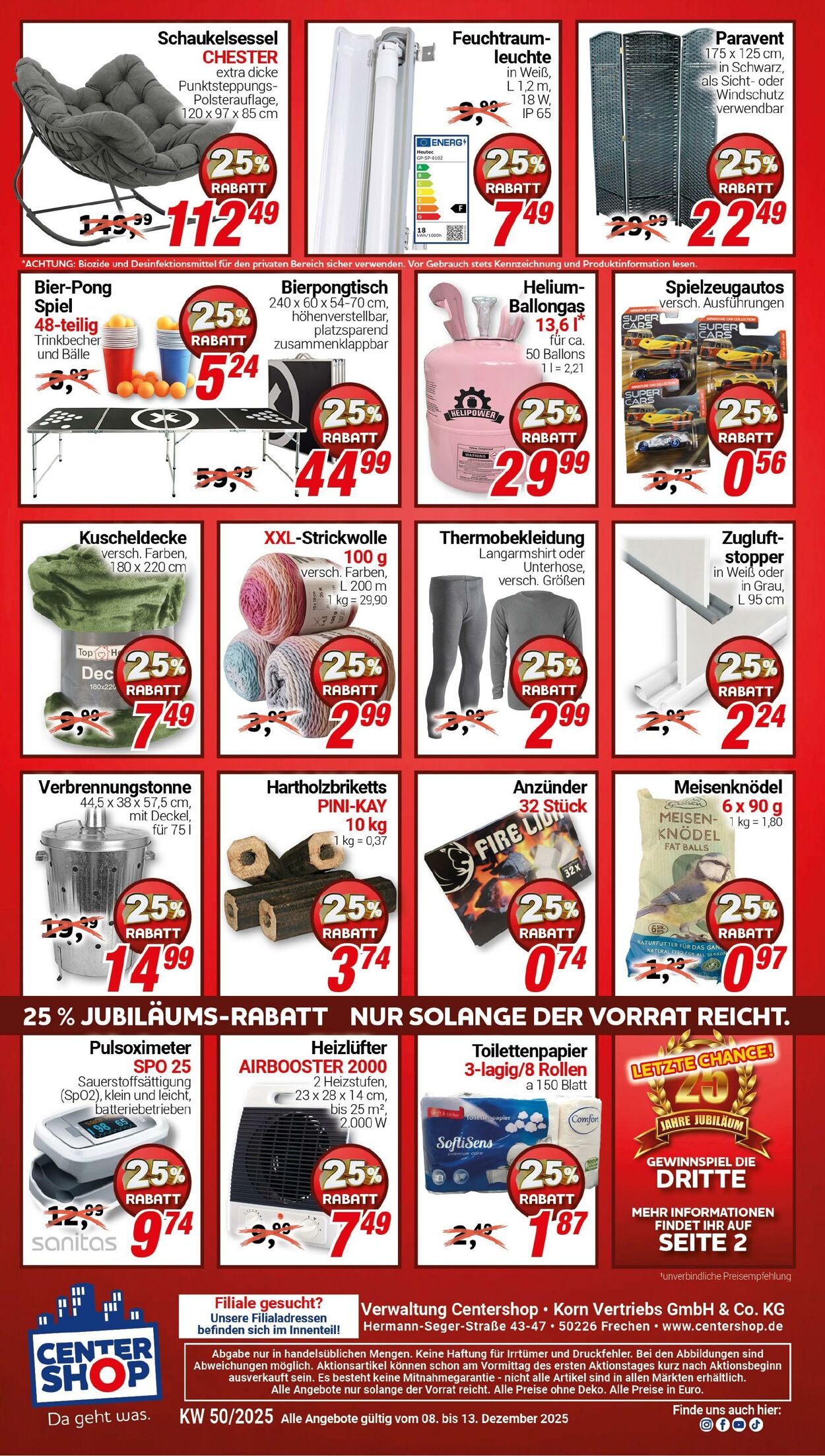Prospekt CENTERSHOP 08.12.2025 - 13.12.2025