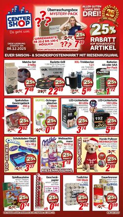 Prospekt CENTERSHOP 08.12.2025 - 13.12.2025