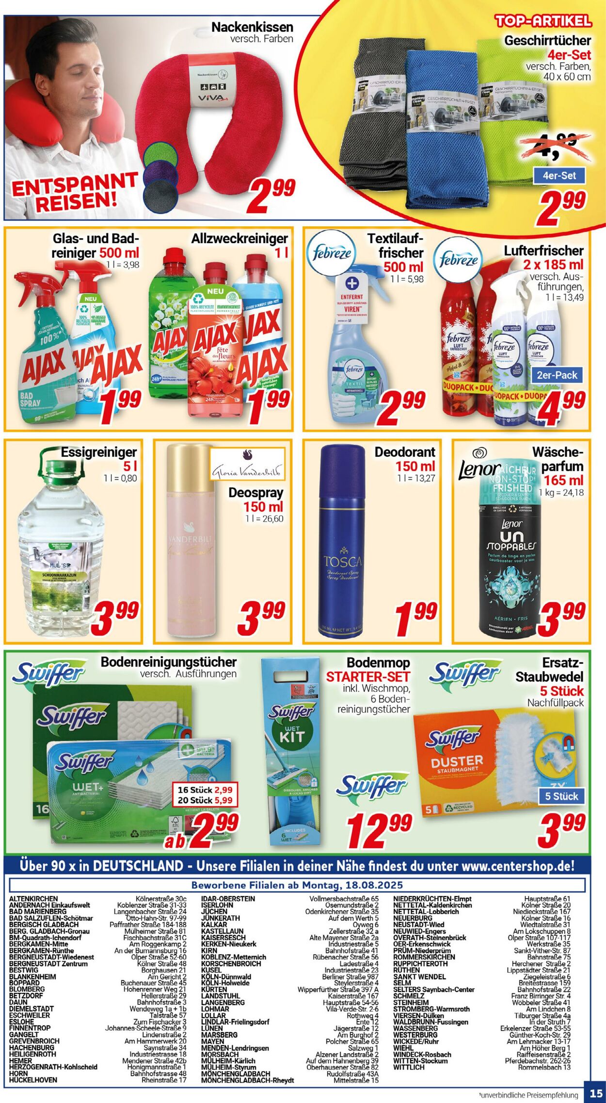 Prospekt CENTERSHOP 18.08.2025 - 23.08.2025