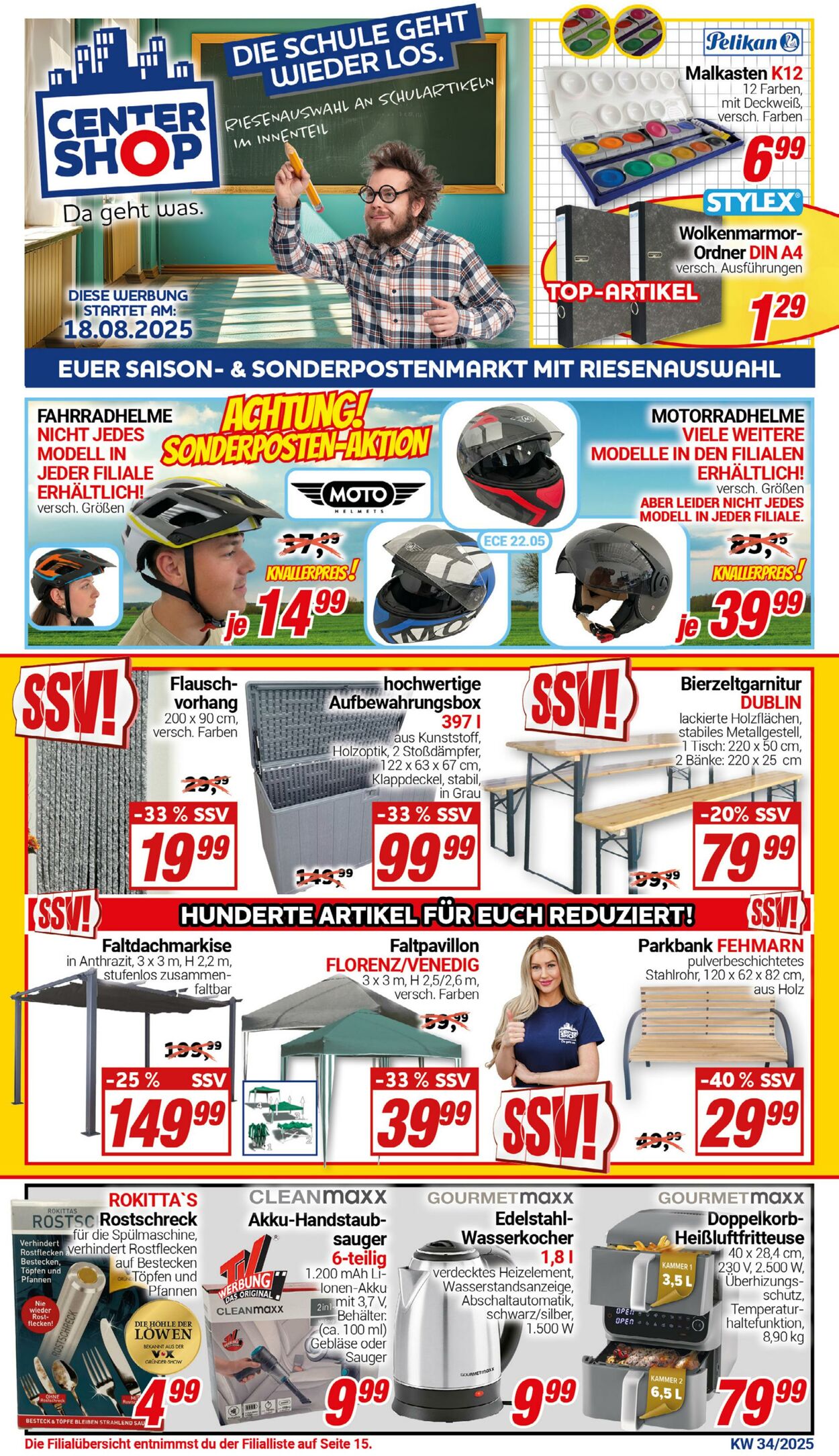 Prospekt CENTERSHOP 18.08.2025 - 23.08.2025