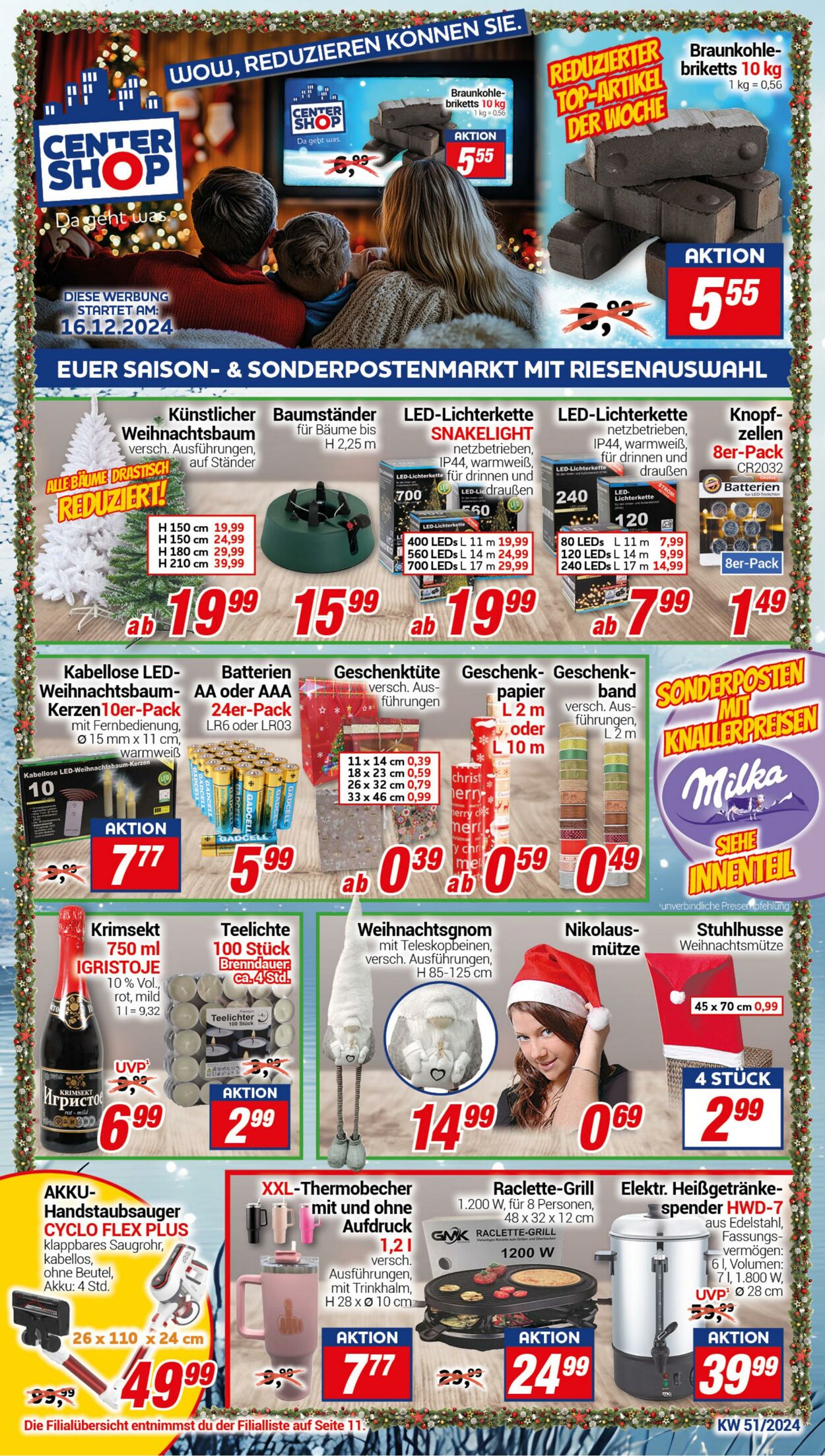 Prospekt CENTERSHOP 16.12.2024 - 31.12.2024