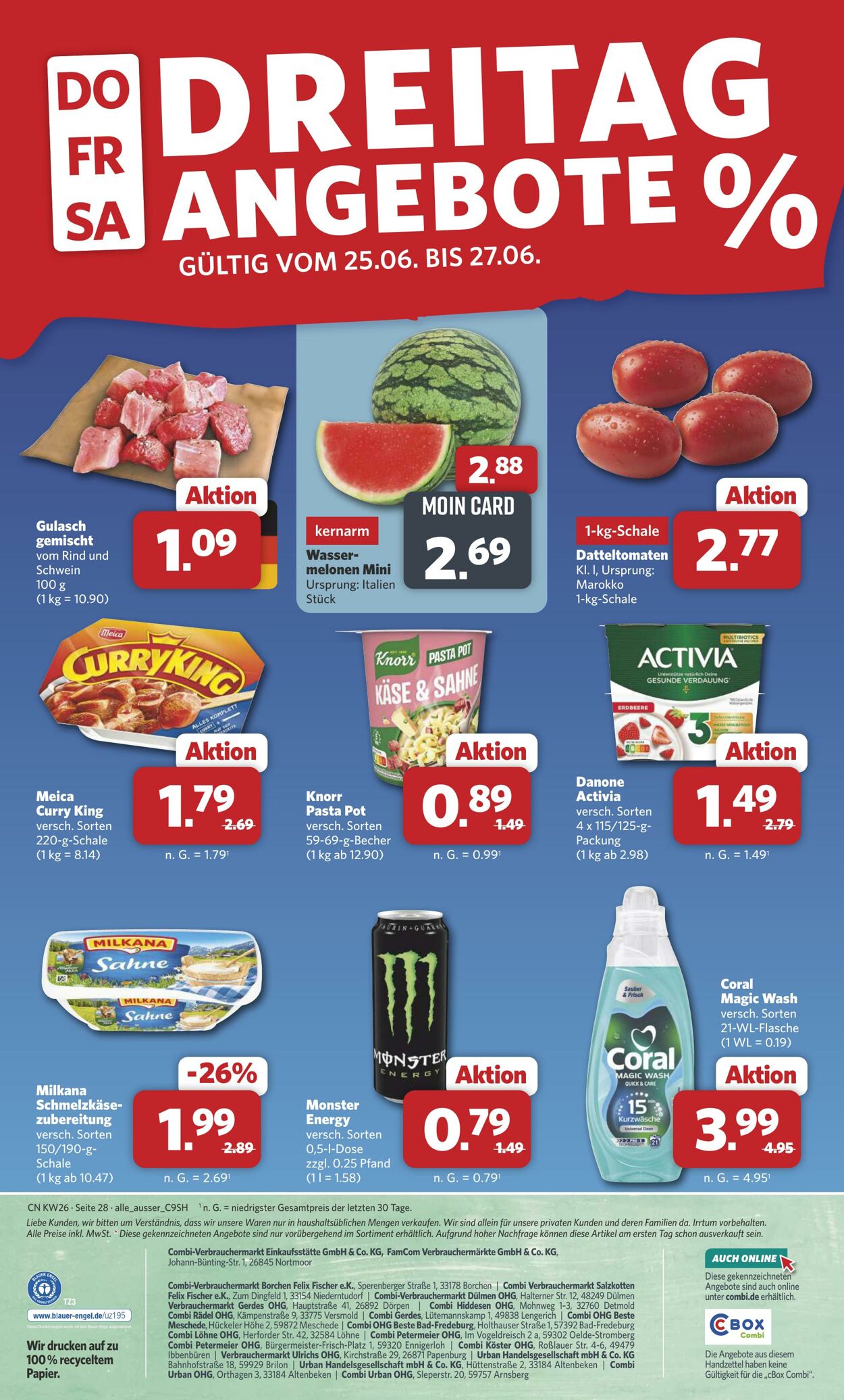 Prospekt Combi 22.06.2026 - 27.06.2026