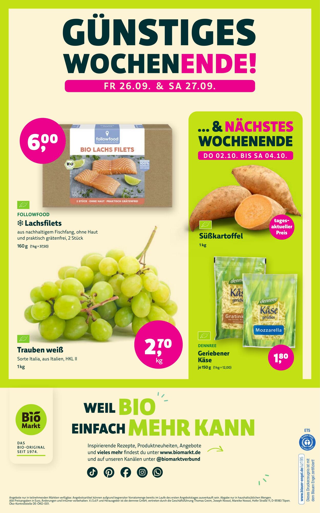 Prospekt Denns Biomarkt 25.09.2025 - 09.10.2025