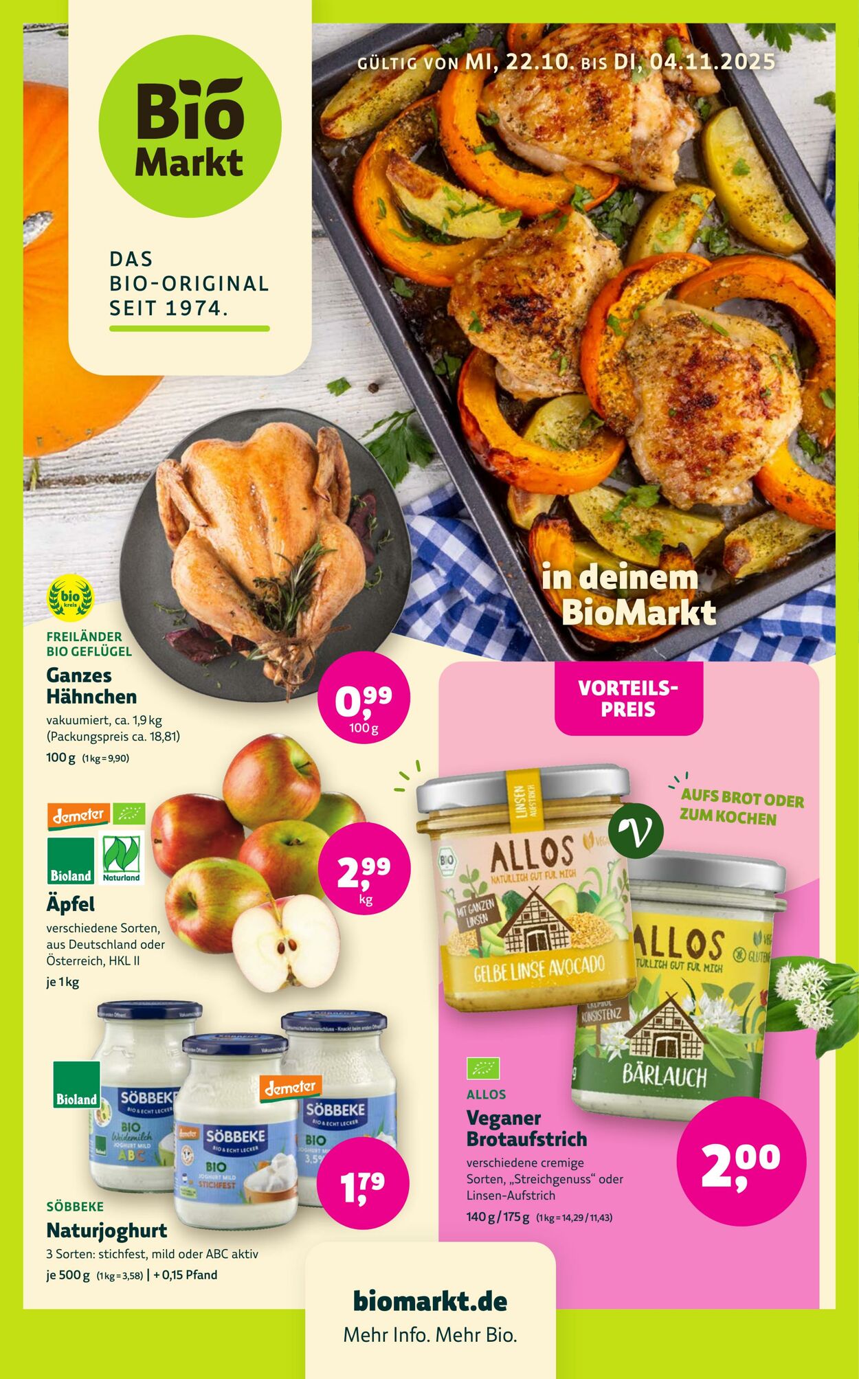 Prospekt Denns Biomarkt 22.10.2025 - 05.11.2025