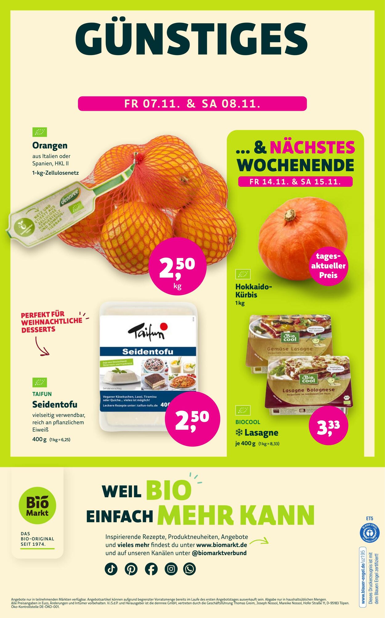 Prospekt Denns Biomarkt 05.11.2025 - 19.11.2025