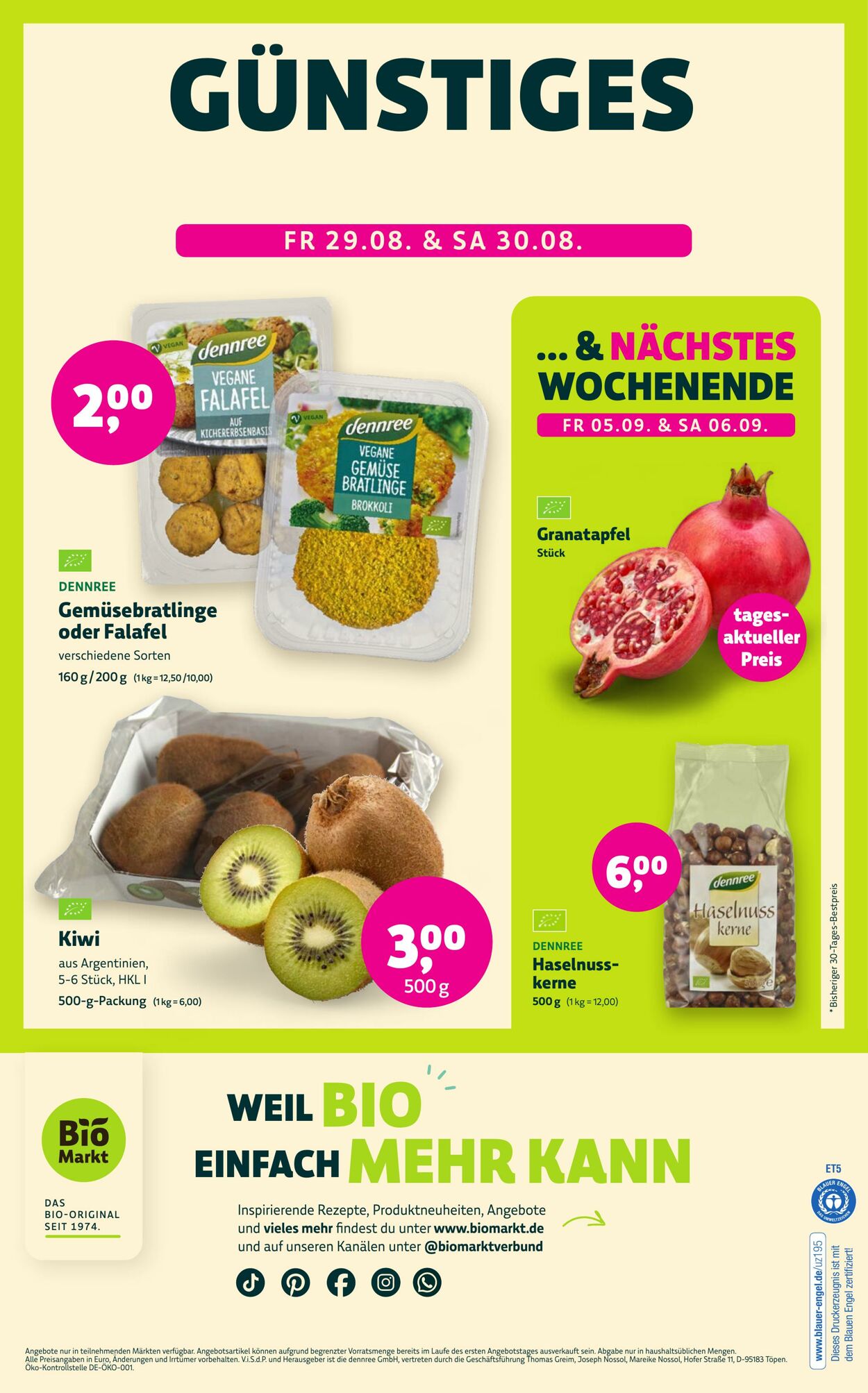 Prospekt Denns Biomarkt 27.08.2025 - 03.09.2025