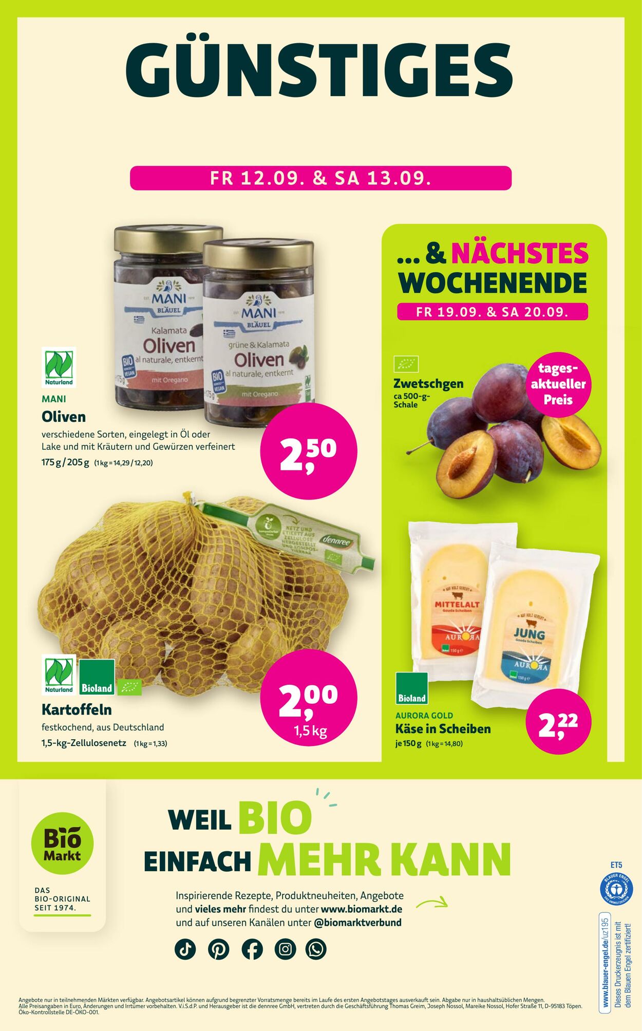 Prospekt Denns Biomarkt 10.09.2025 - 24.09.2025