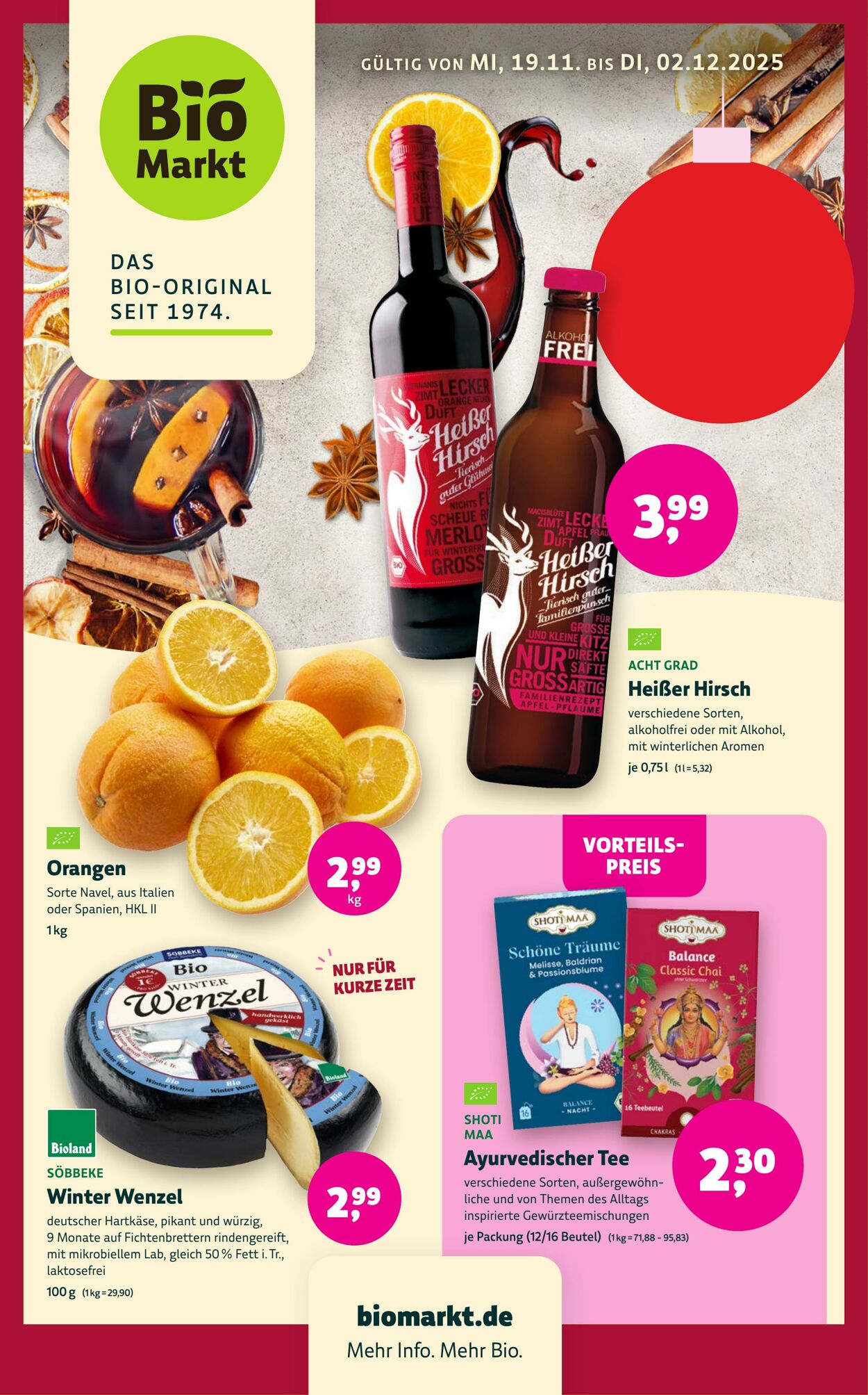 Prospekt Denns Biomarkt 24.11.2025 - 01.12.2025