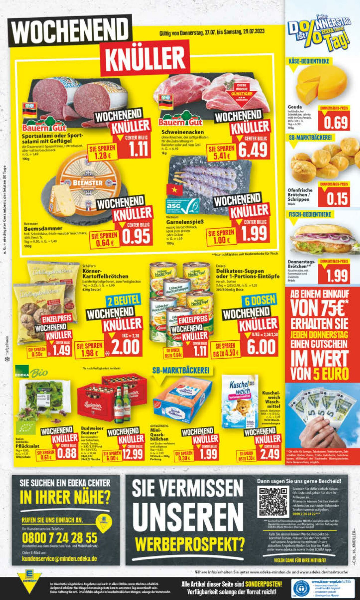 Prospekt Edeka Center 22.07.2023 - 29.07.2023