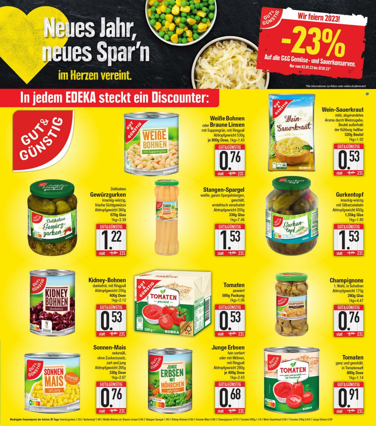 Prospekt Edeka Center 31.12.2022 - 07.01.2023