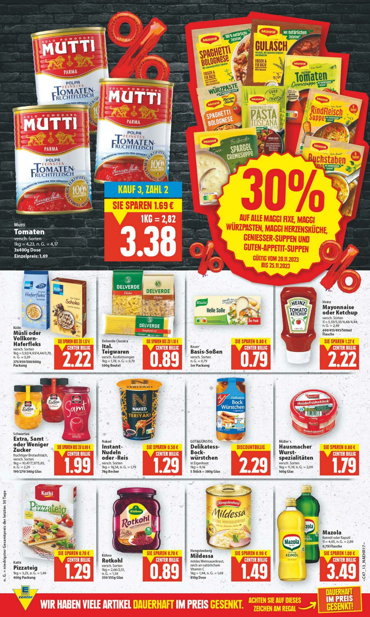 Prospekt Edeka Center 18.11.2023 - 25.11.2023