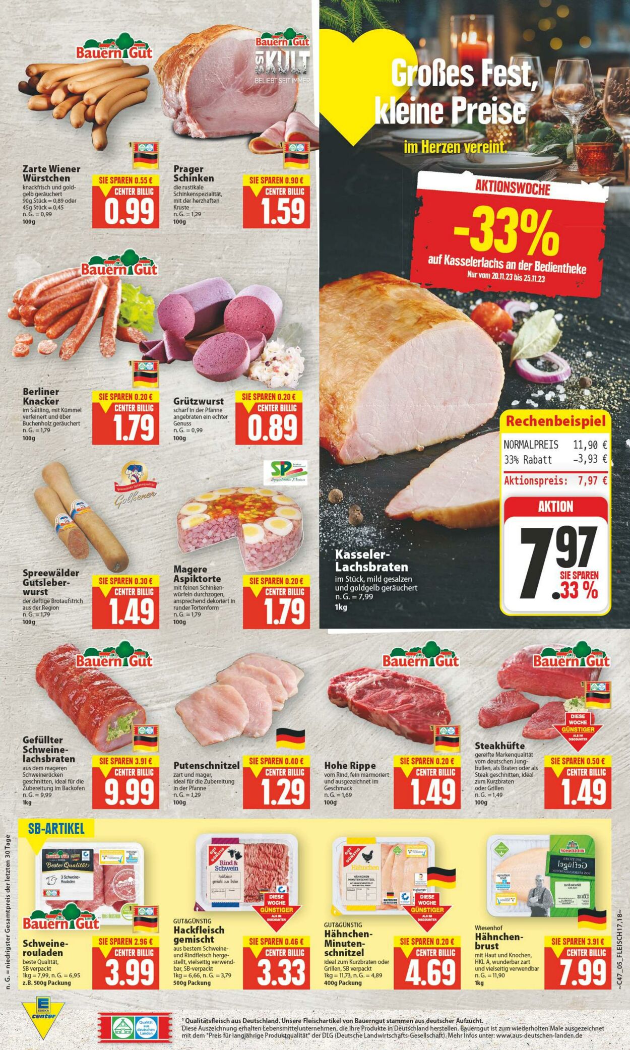 Prospekt Edeka Center 18.11.2023 - 25.11.2023