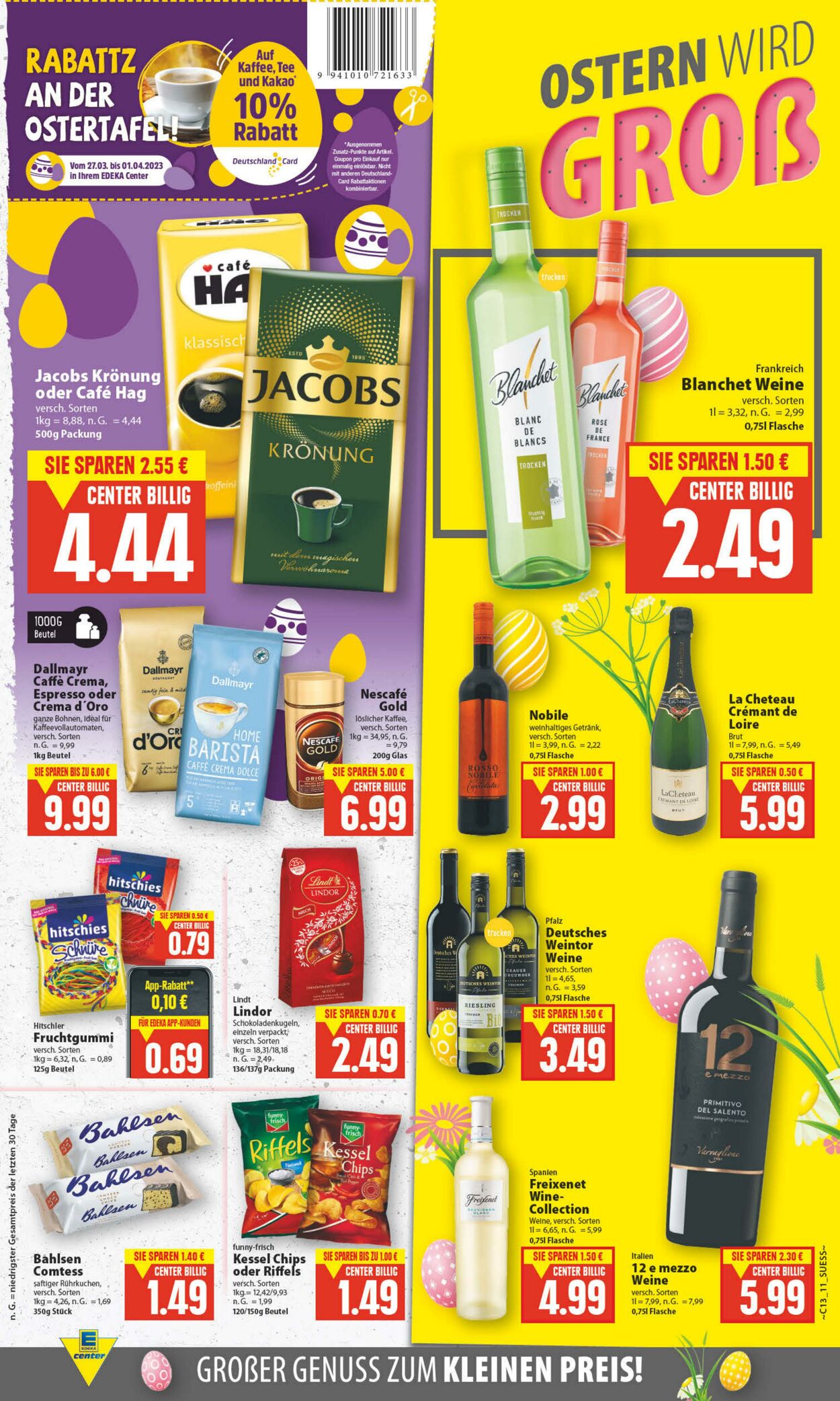 Prospekt Edeka Center 25.03.2023 - 01.04.2023