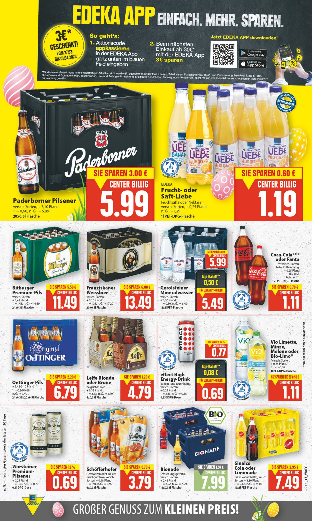 Prospekt Edeka Center 25.03.2023 - 01.04.2023