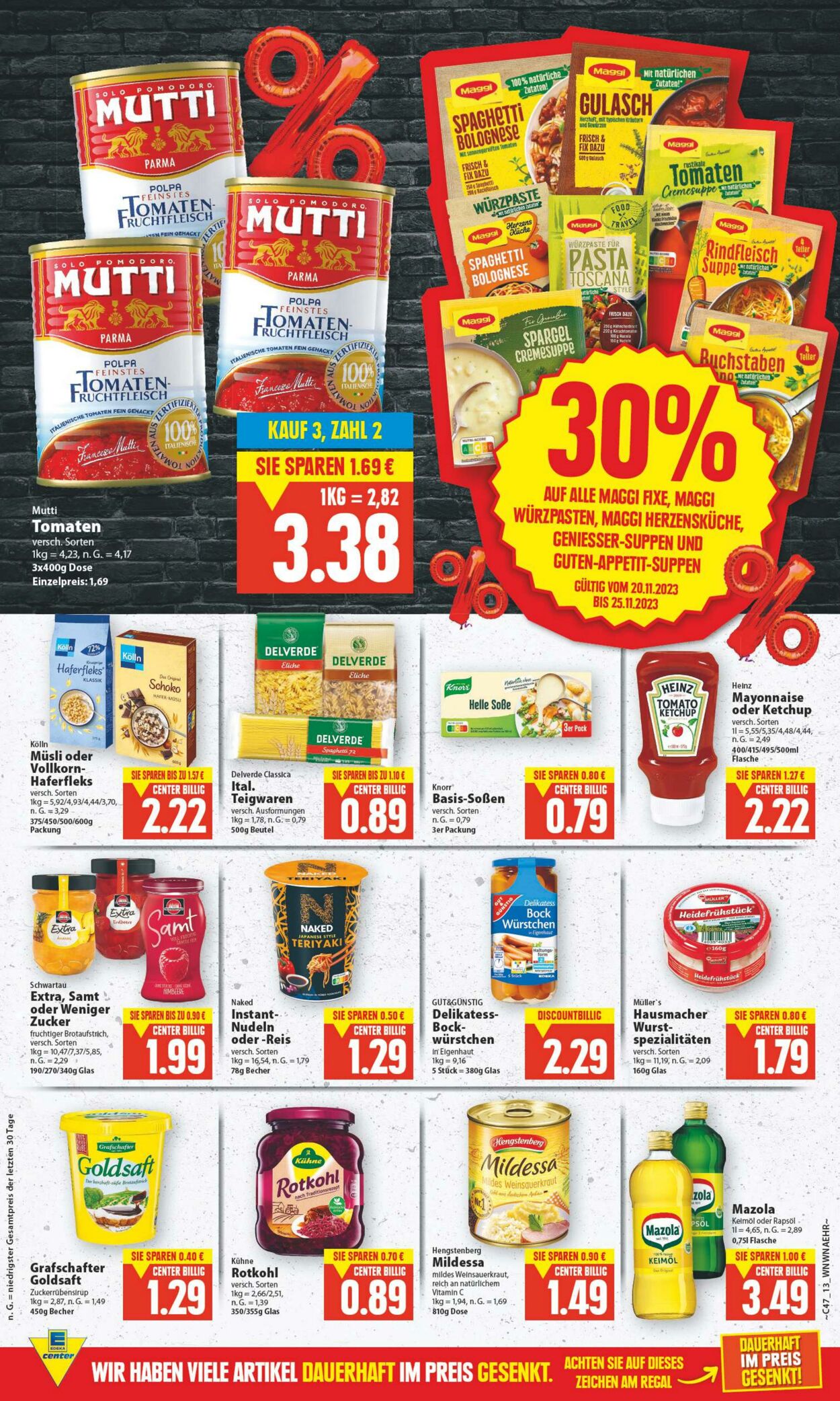 Prospekt Edeka Center 18.11.2023 - 25.11.2023