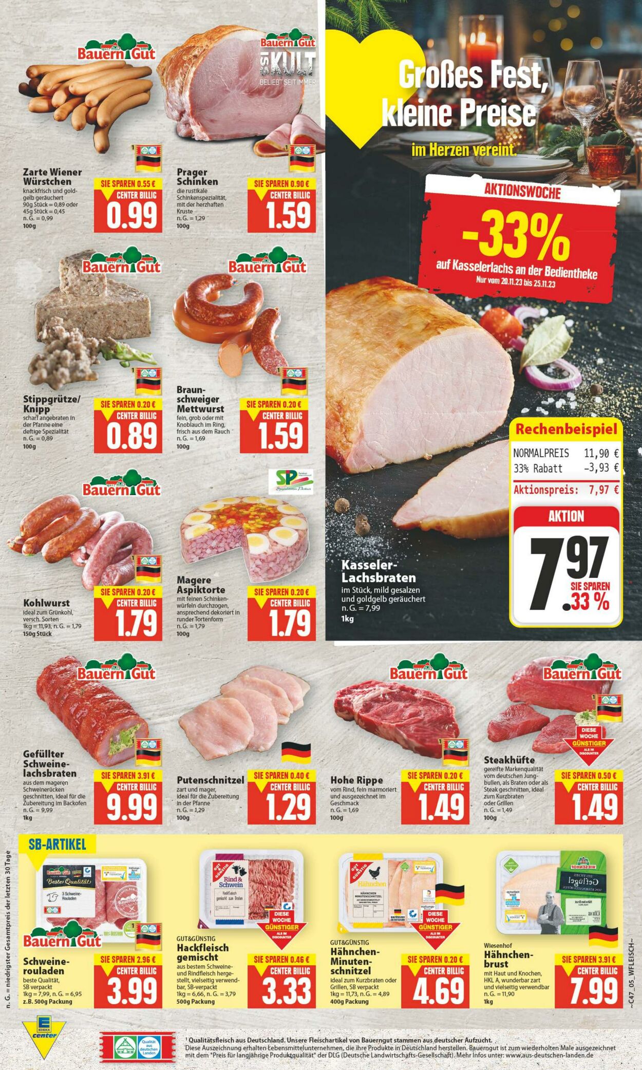 Prospekt Edeka Center 18.11.2023 - 25.11.2023