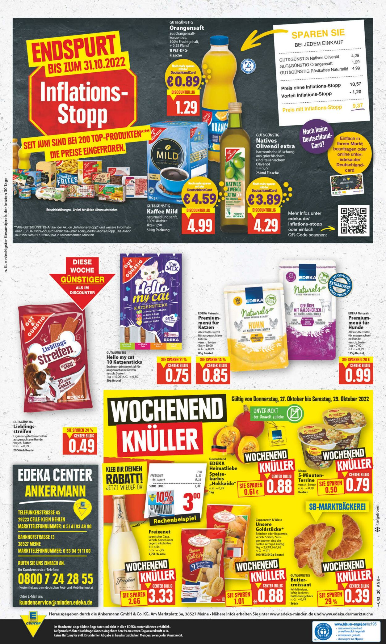 Prospekt Edeka Center 22.10.2022 - 29.10.2022