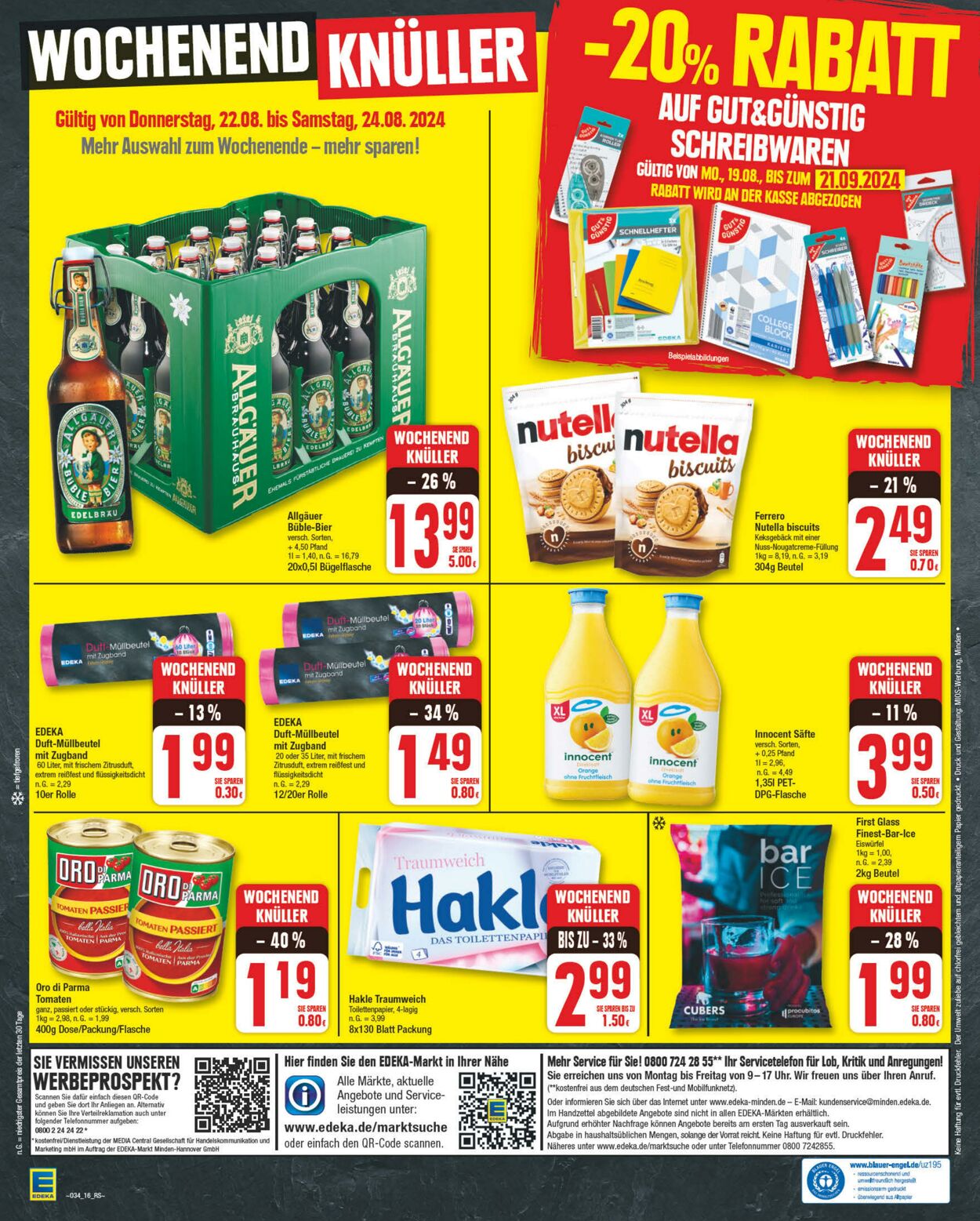 Prospekt Edeka 19.08.2024 - 24.08.2024