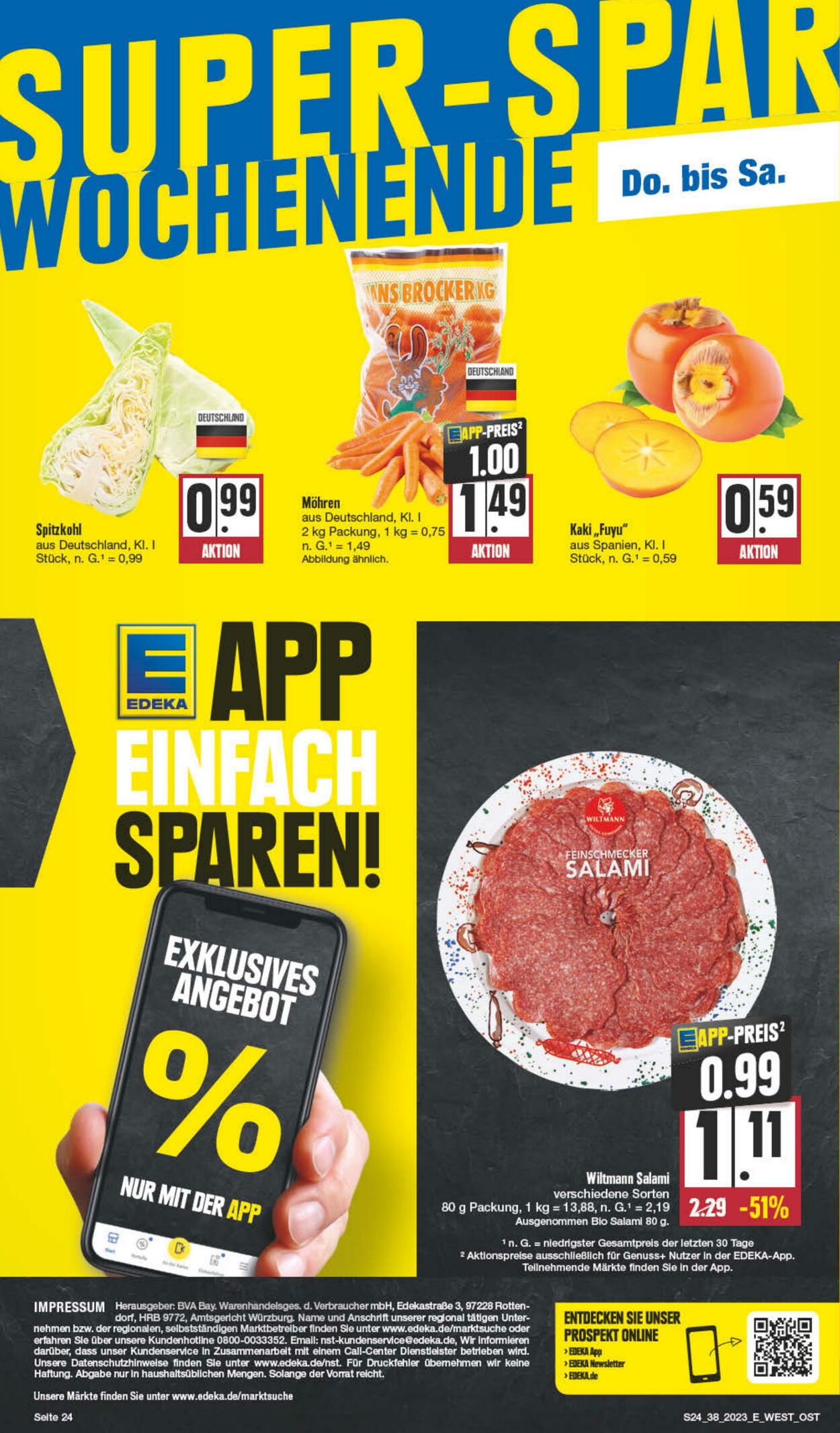 Prospekt Edeka 18.09.2023 - 23.09.2023