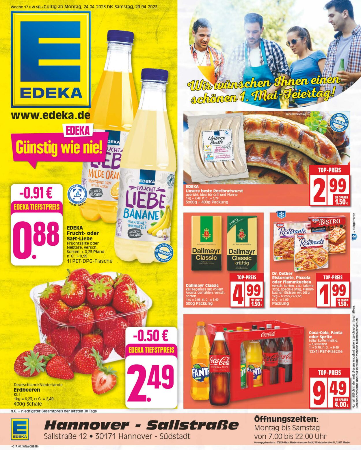 Edeka Werbeprospekt - Gültig Von 24.04 Bis 29.04 - Seitenzahl 1 ...