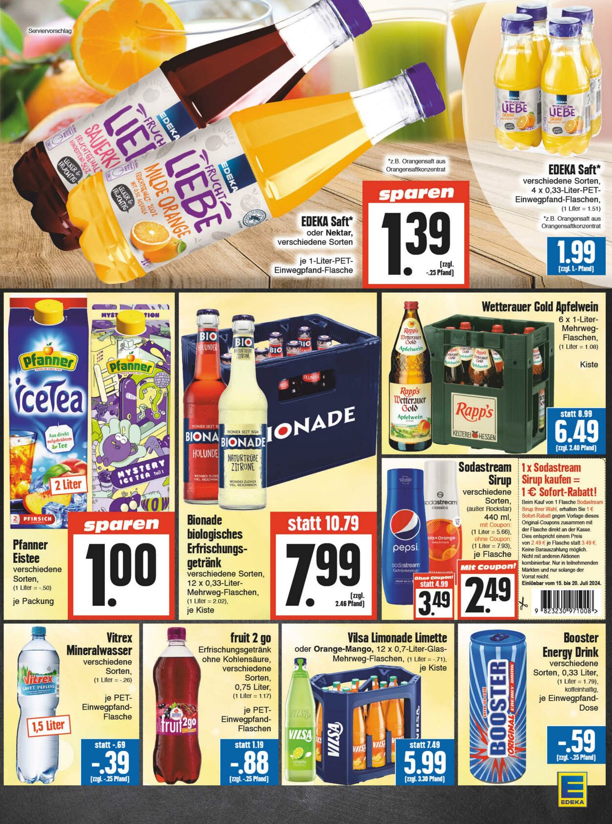 Prospekt Edeka 15.07.2024 - 20.07.2024