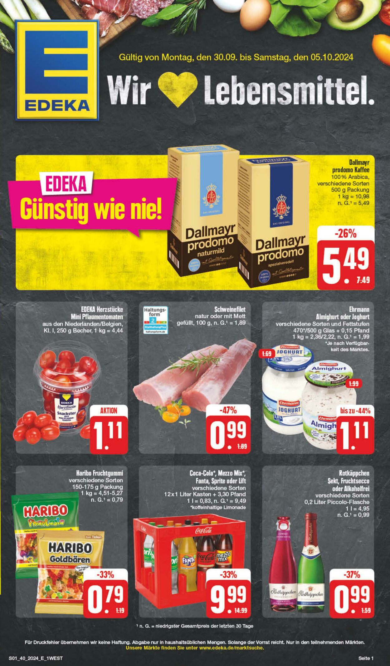 Prospekt Edeka 30.09.2024 - 05.10.2024