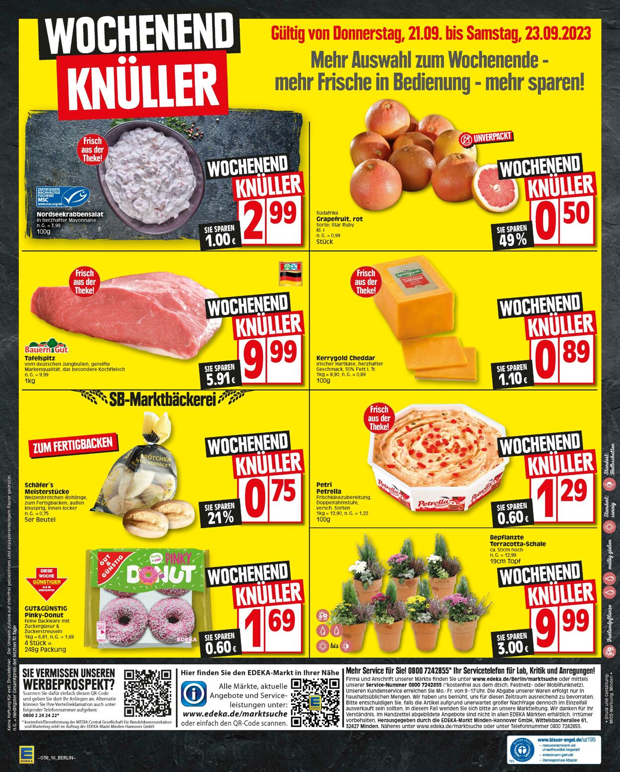 Prospekt Edeka 16.09.2023 - 23.09.2023