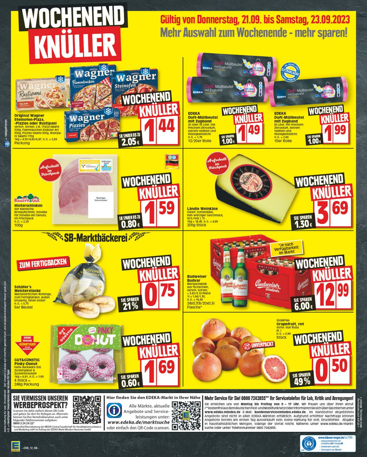 Prospekt Edeka 16.09.2023 - 23.09.2023