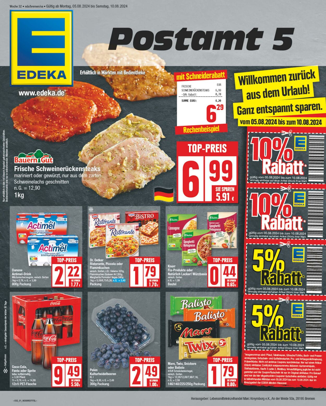 Prospekt Edeka 05.08.2024 - 10.08.2024