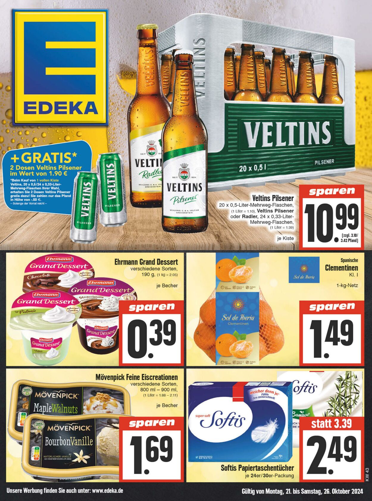 Prospekt Edeka 21.10.2024 - 26.10.2024