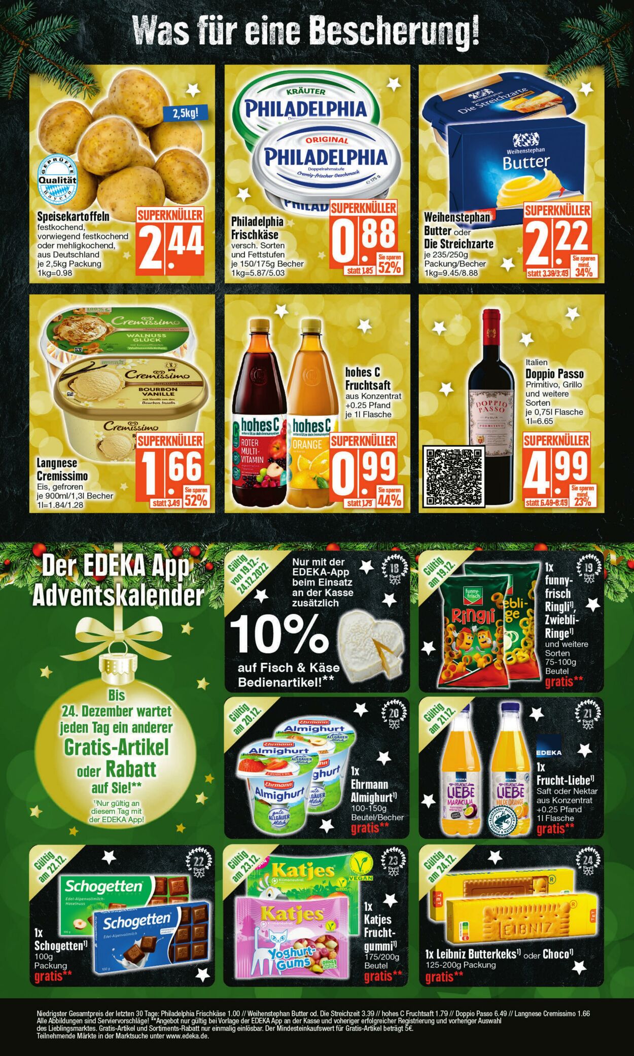 Prospekt Edeka 19.12.2022 - 24.12.2022