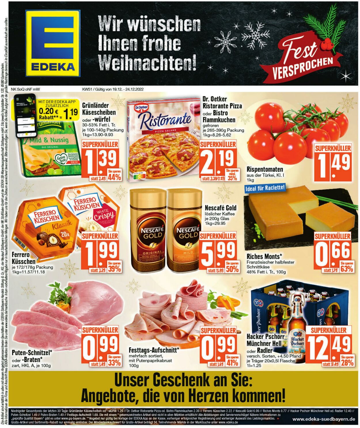 Prospekt Edeka 19.12.2022 - 24.12.2022