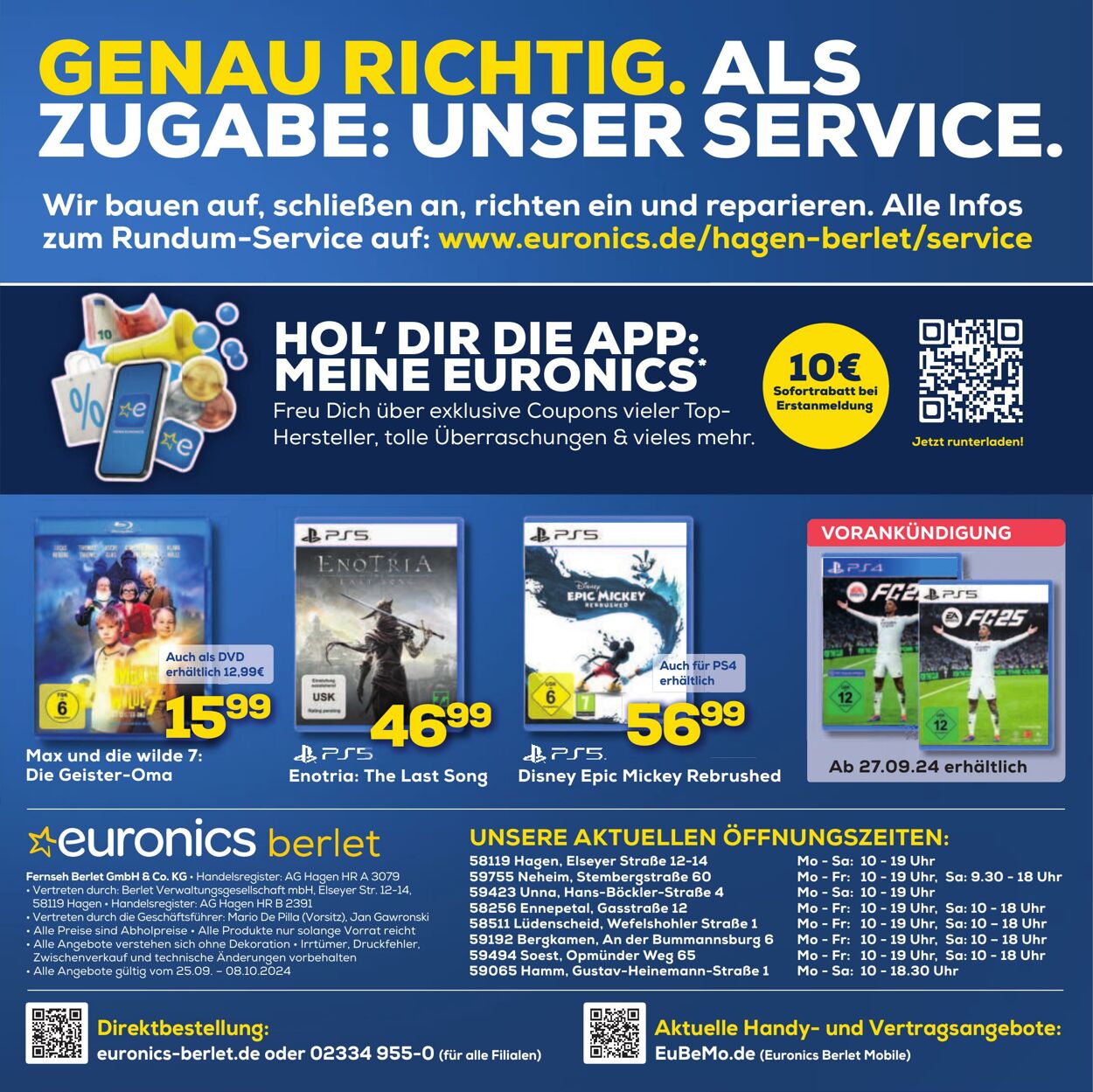 Prospekt Euronics 25.09.2024 - 08.10.2024